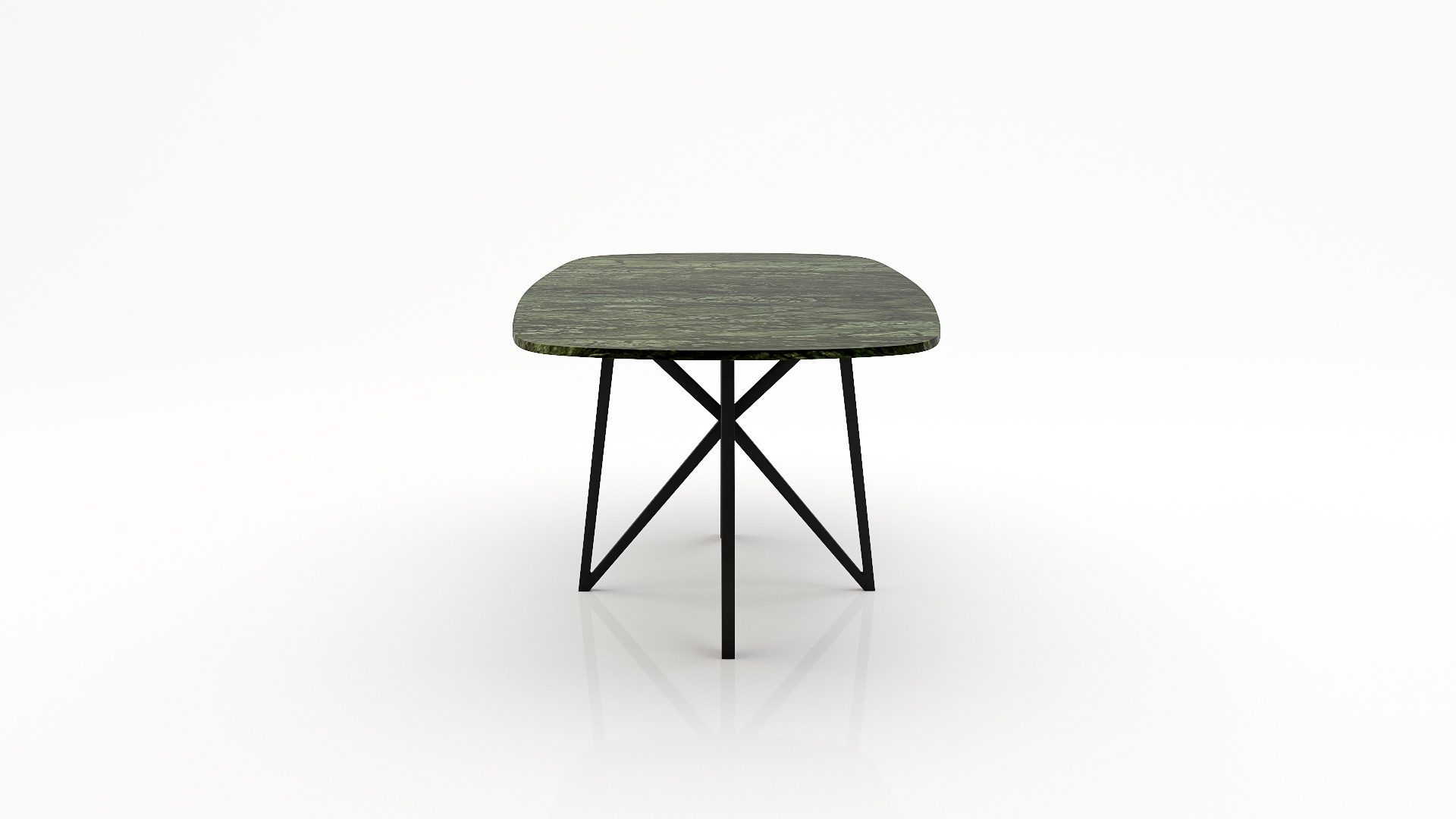 Deens ovale marmeren eettafel Stella - Verde Guatemala - Afbeelding 3