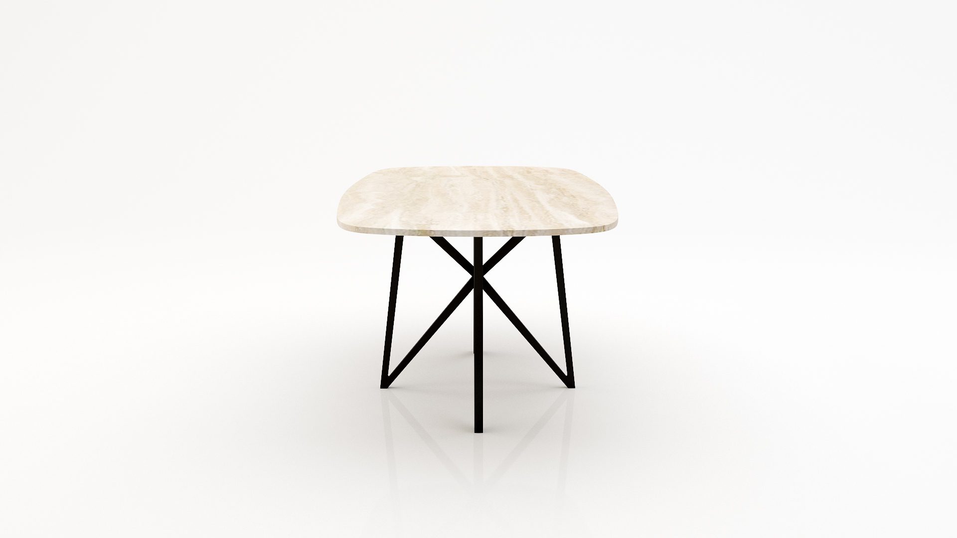 Deens ovale marmeren eettafel Stella - Travertino Chiaro - Afbeelding 3