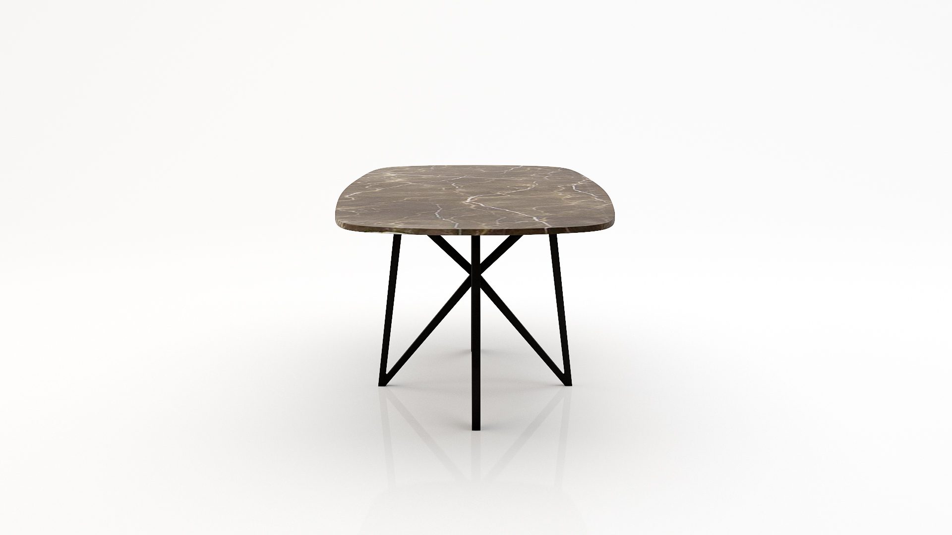 Deens ovale marmeren eettafel Stella - Royal Brown - Afbeelding 3