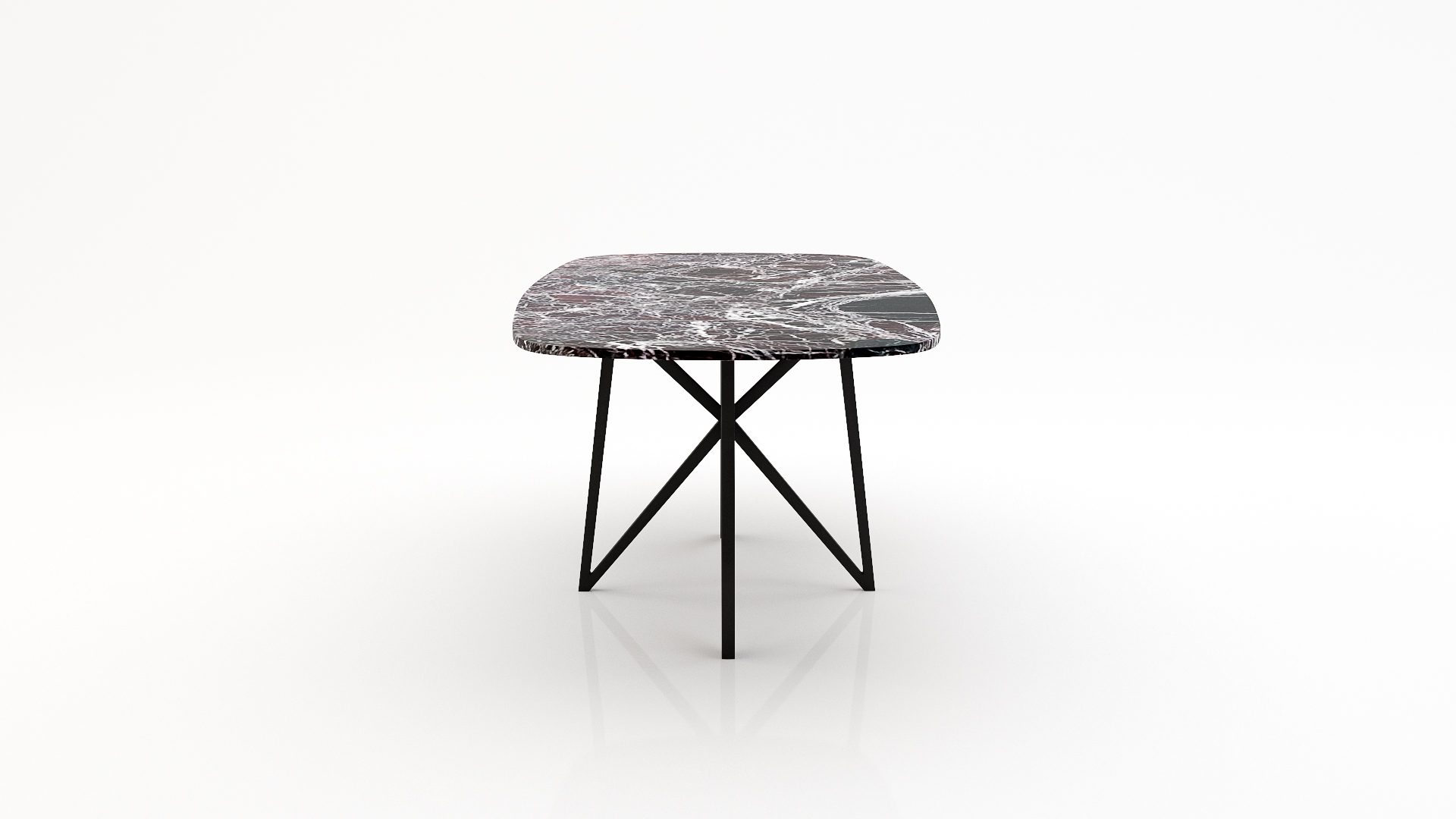 Deens ovale marmeren eettafel Stella - Rosso Levanto - Afbeelding 3