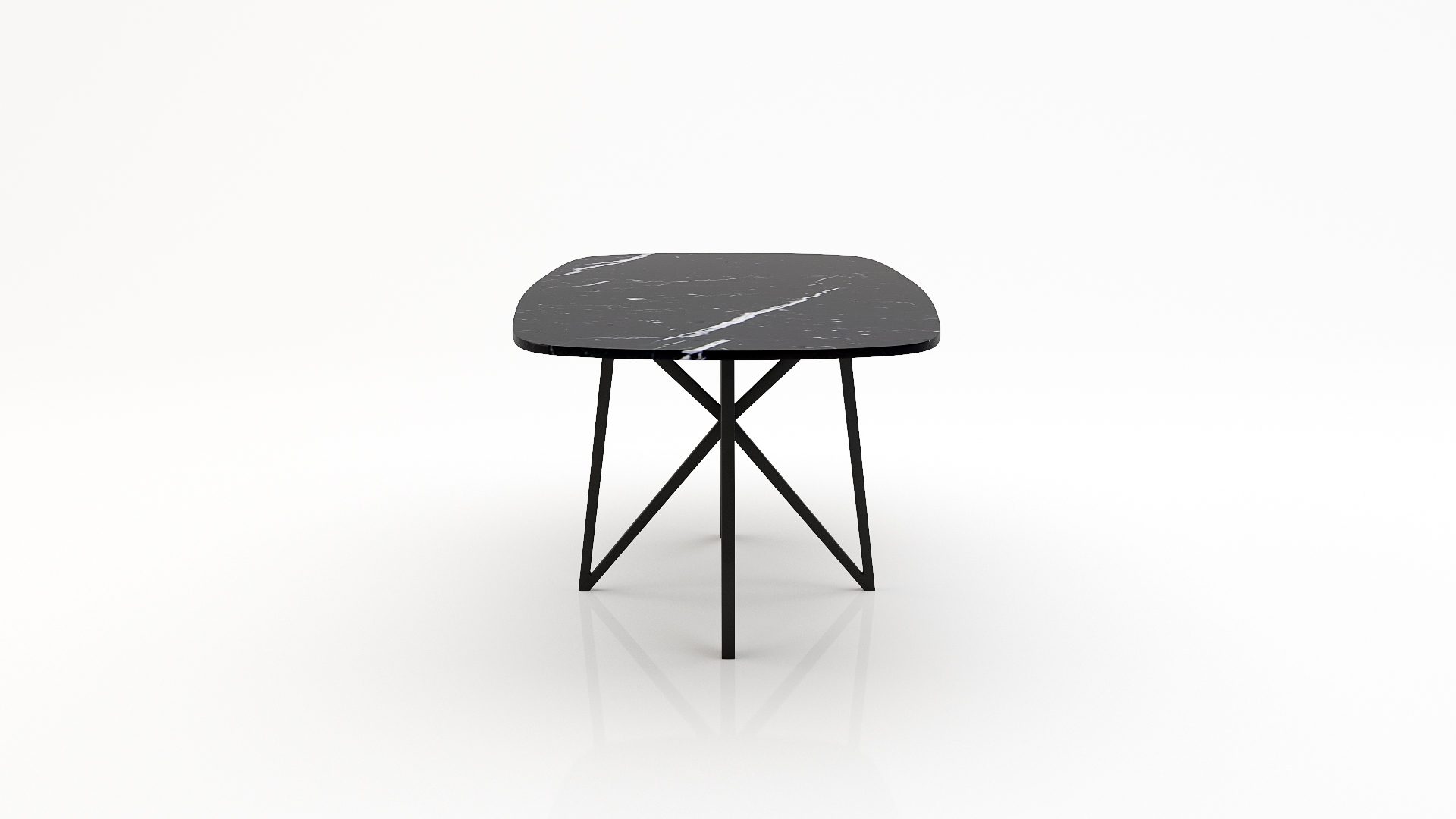 Deens ovale marmeren eettafel Stella - Nero Marquina - Afbeelding 3