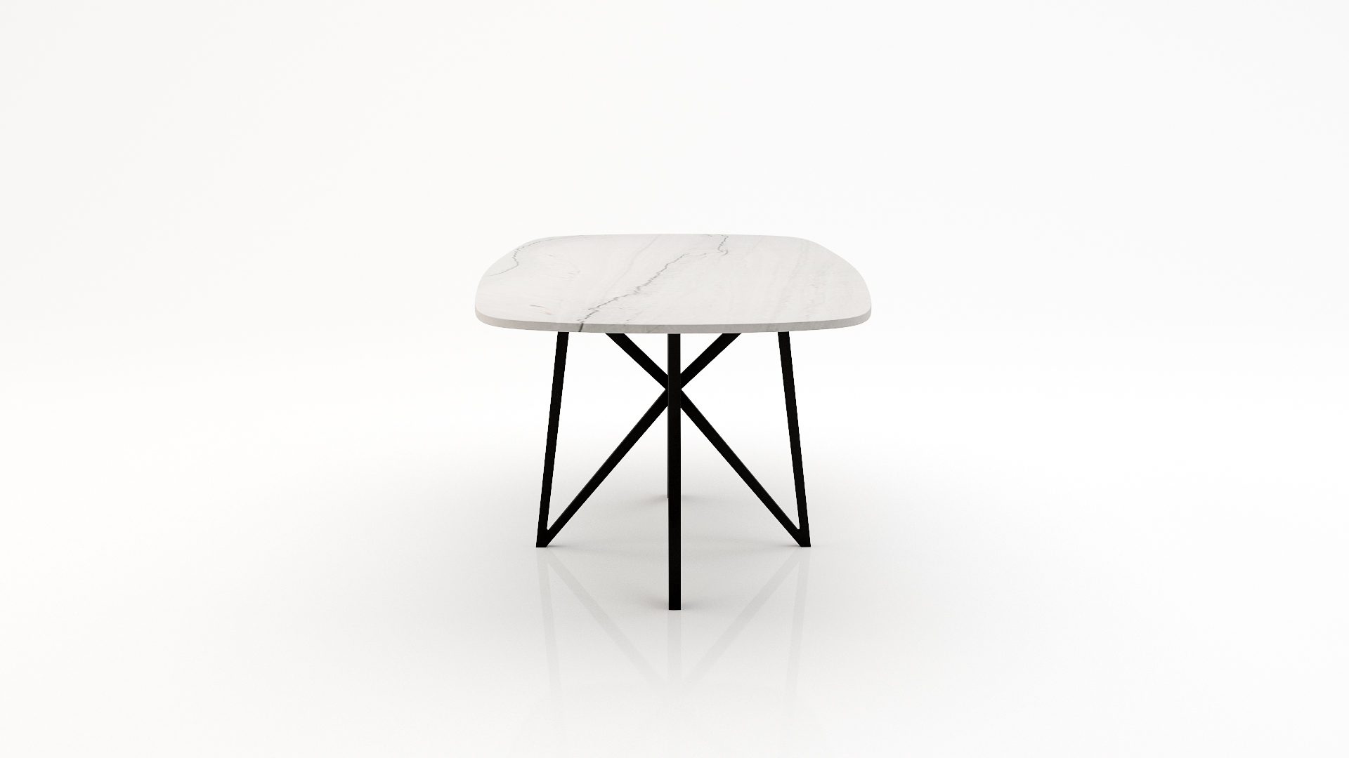 Deens ovale marmeren eettafel Stella - Mont Blanc Quartzite - Afbeelding 3