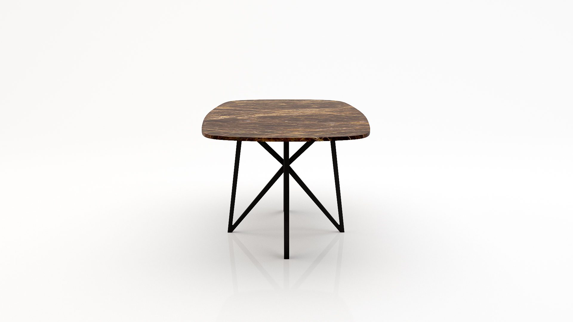 Deens ovale marmeren eettafel Stella - Emperador dark - Afbeelding 3