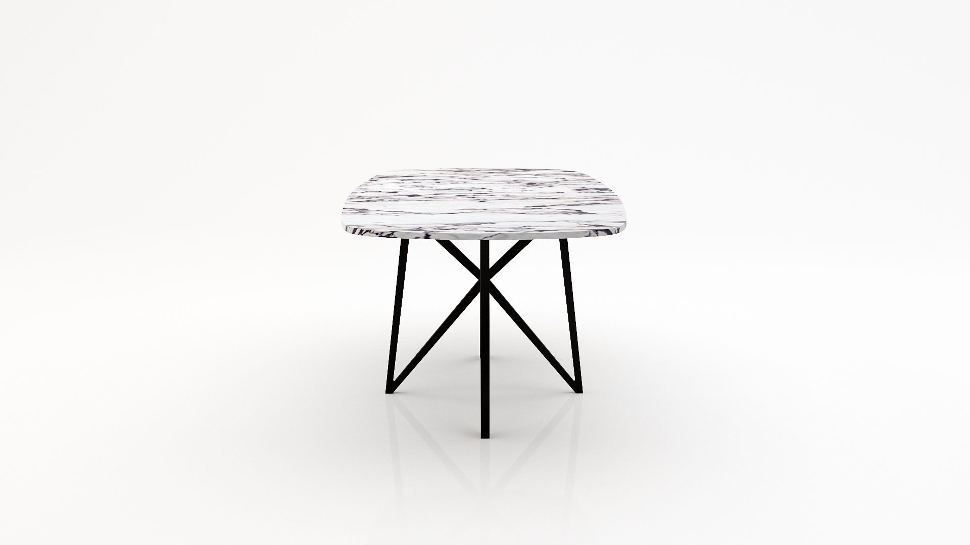 Deens ovale marmeren eettafel Stella - Calcatta Viola - Afbeelding 2