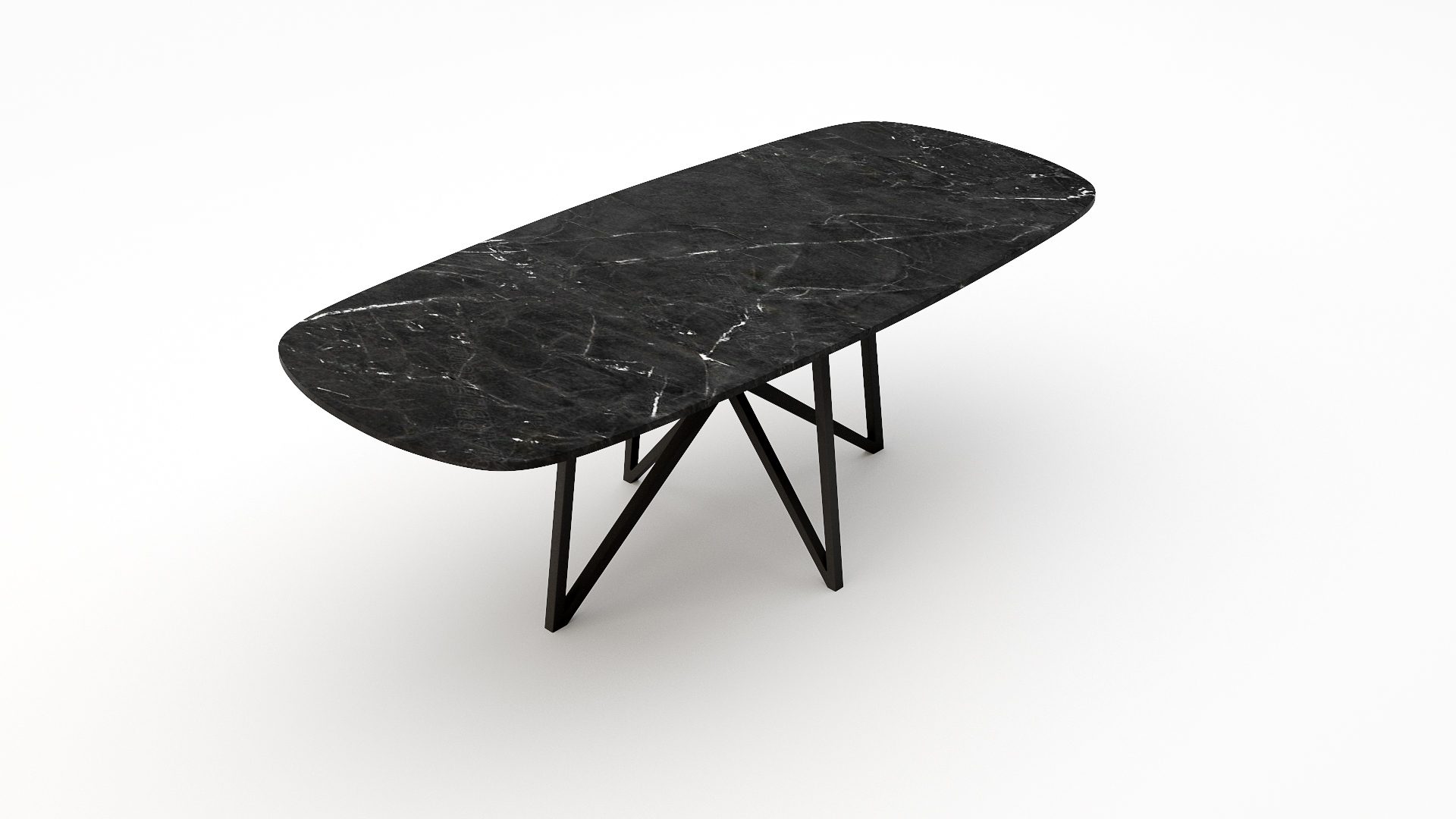 Deens ovale marmeren eettafel Stella - Negresco - Afbeelding 2