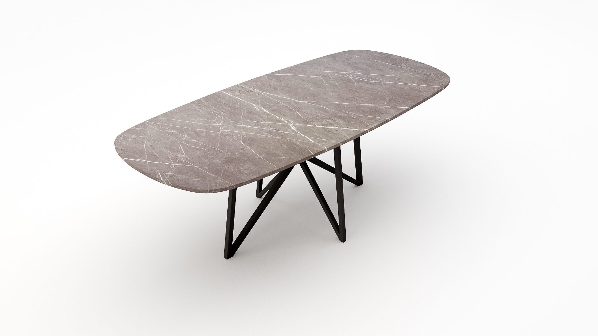 Deens ovale marmeren eettafel Stella - Pietra Grey - Afbeelding 2