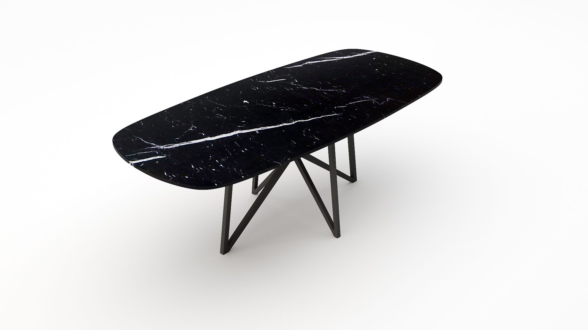 Deens ovale marmeren eettafel Stella - Nero Marquina - Afbeelding 2
