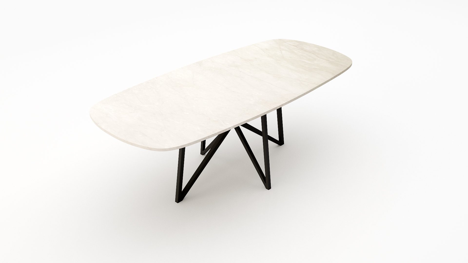 Deens ovale marmeren eettafel Stella Botticino Semi Classico - Afbeelding 2