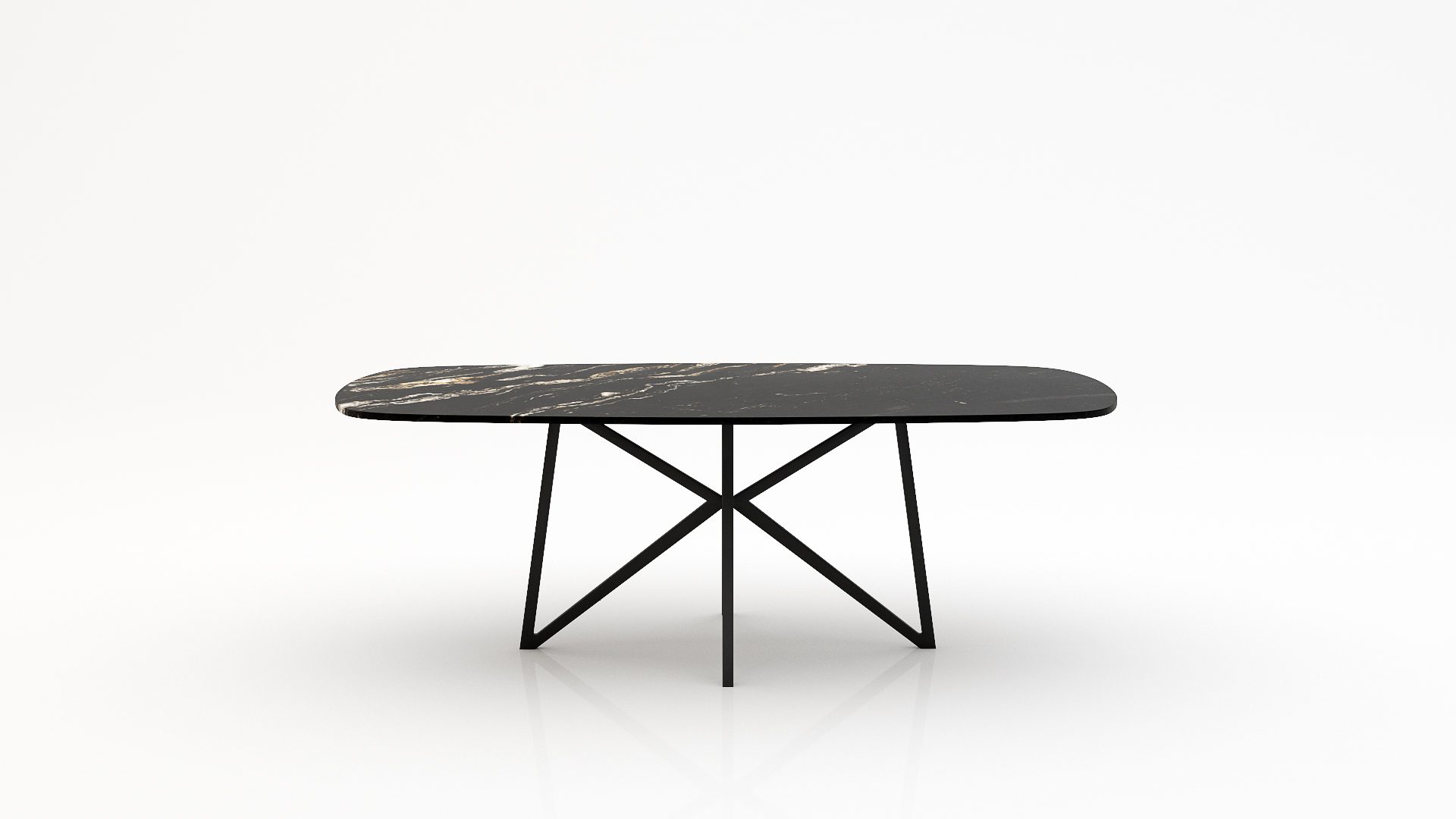 Deens ovale marmeren eettafel Stella - Titanium - 260x120cm