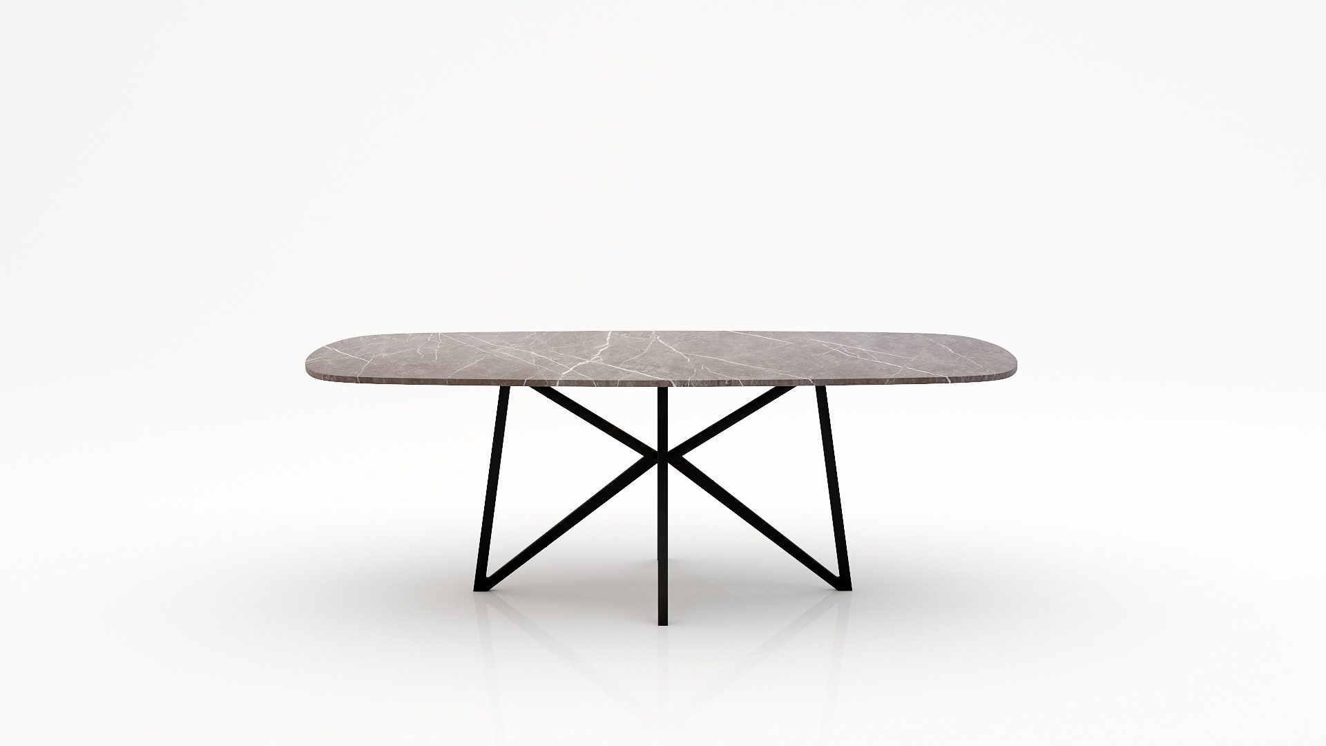 Deens ovale marmeren eettafel Stella - Pietra Grey - 260x120cm