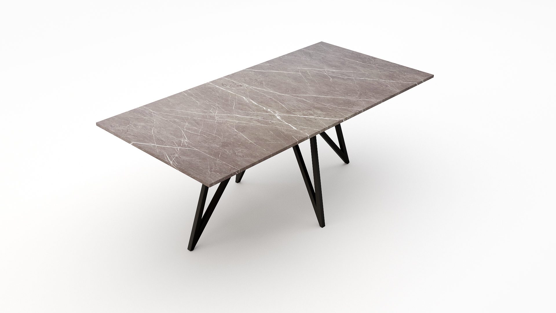 Rechthoekige marmeren eettafel Polipetti - Pietra Grey - 260x100cm