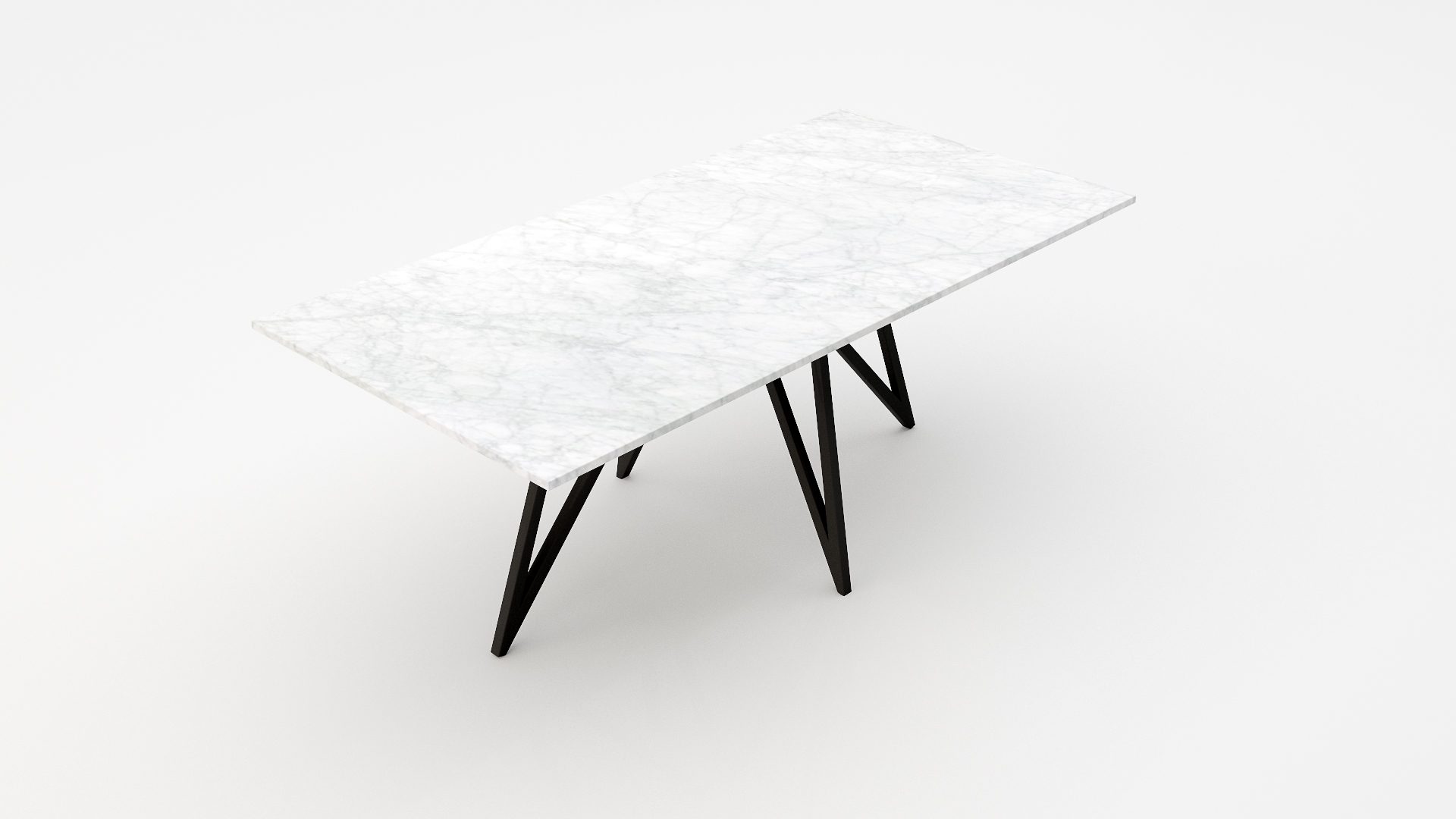 Rechthoekige marmeren eettafel Polipetti - Bianco Carrara CD CHIARO - 260x100cm