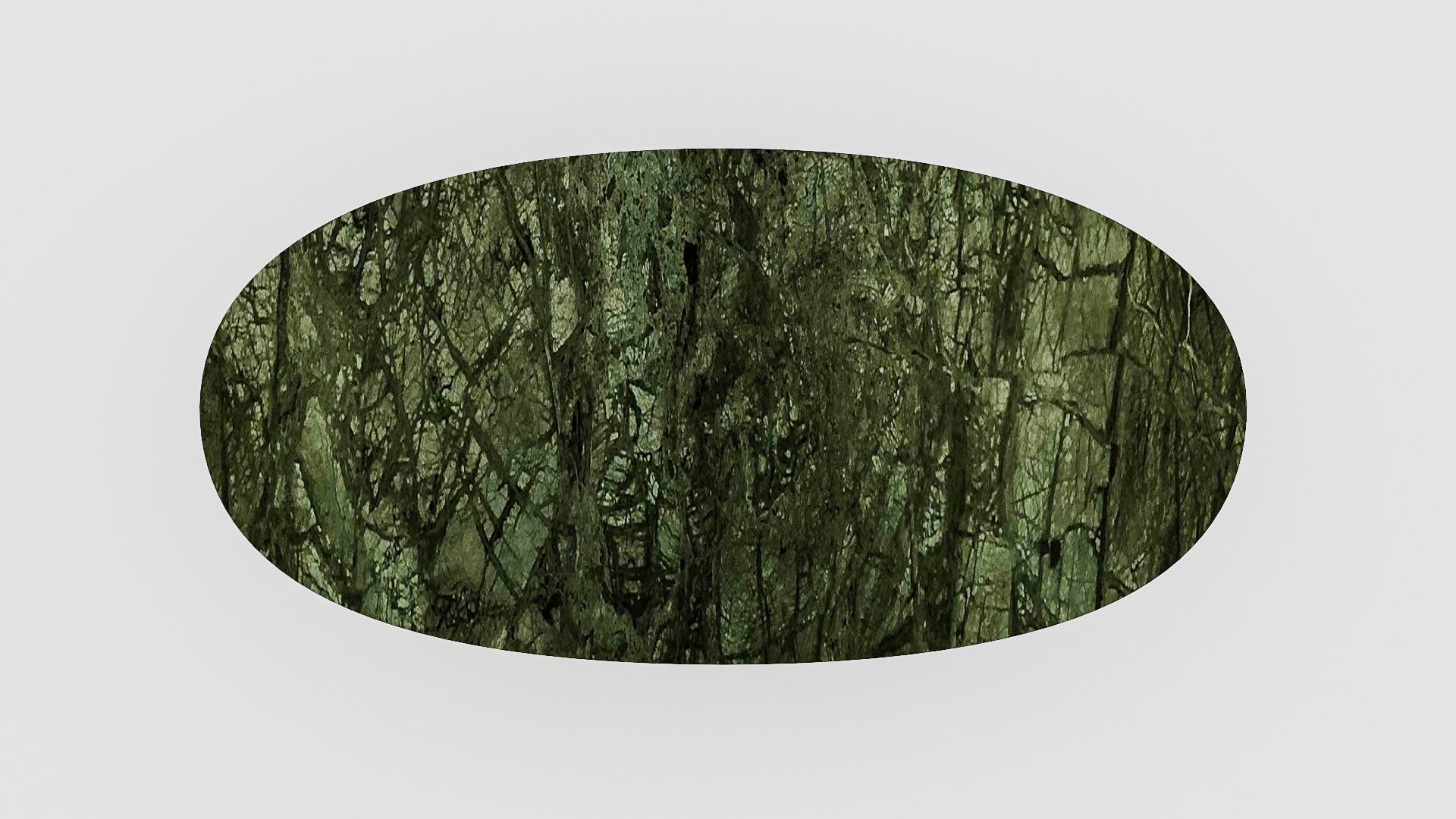 Ovale marmeren eettafel Polipetti - Verde Guatemala - Afbeelding 4