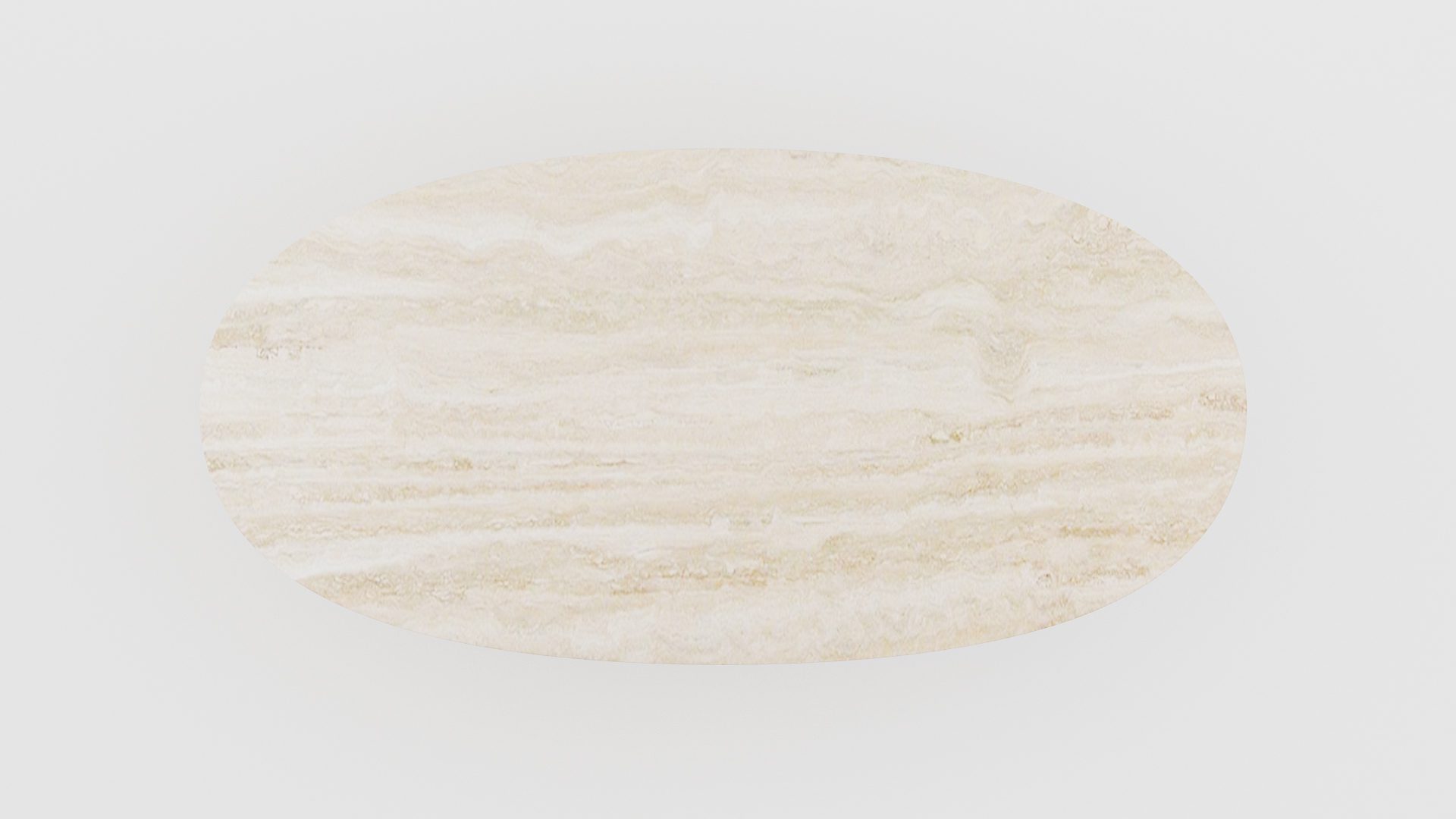 Ovale marmeren eettafel Polipetti - Travertino Chiaro - Afbeelding 4