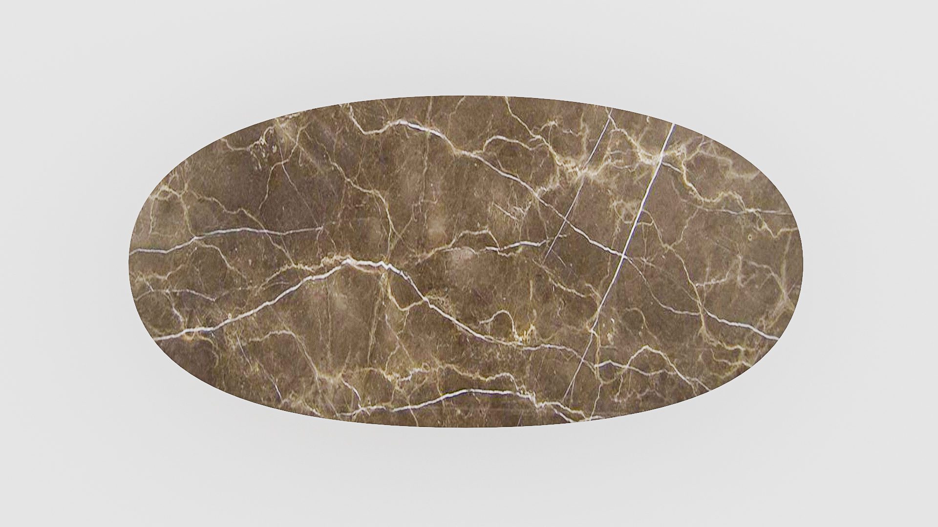 Ovale marmeren eettafel Polipetti - Royal Brown - Afbeelding 4