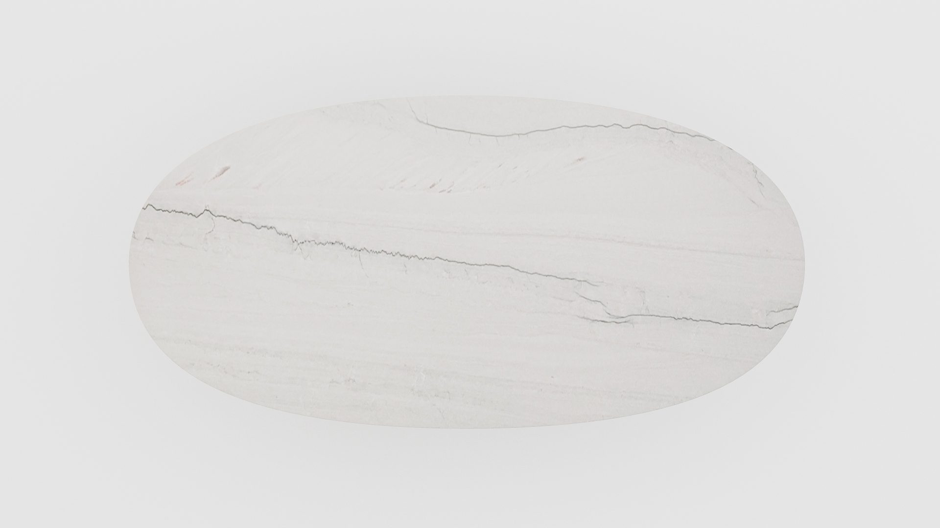 Ovale marmeren eettafel Polipetti - Mont Blanc Quartzite - Afbeelding 4