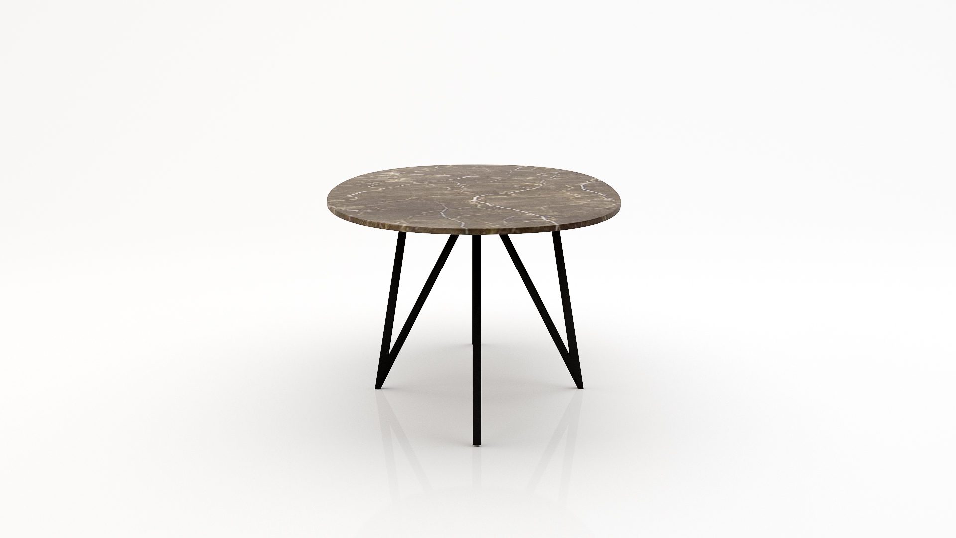 Ovale marmeren eettafel Polipetti - Royal Brown - Afbeelding 3