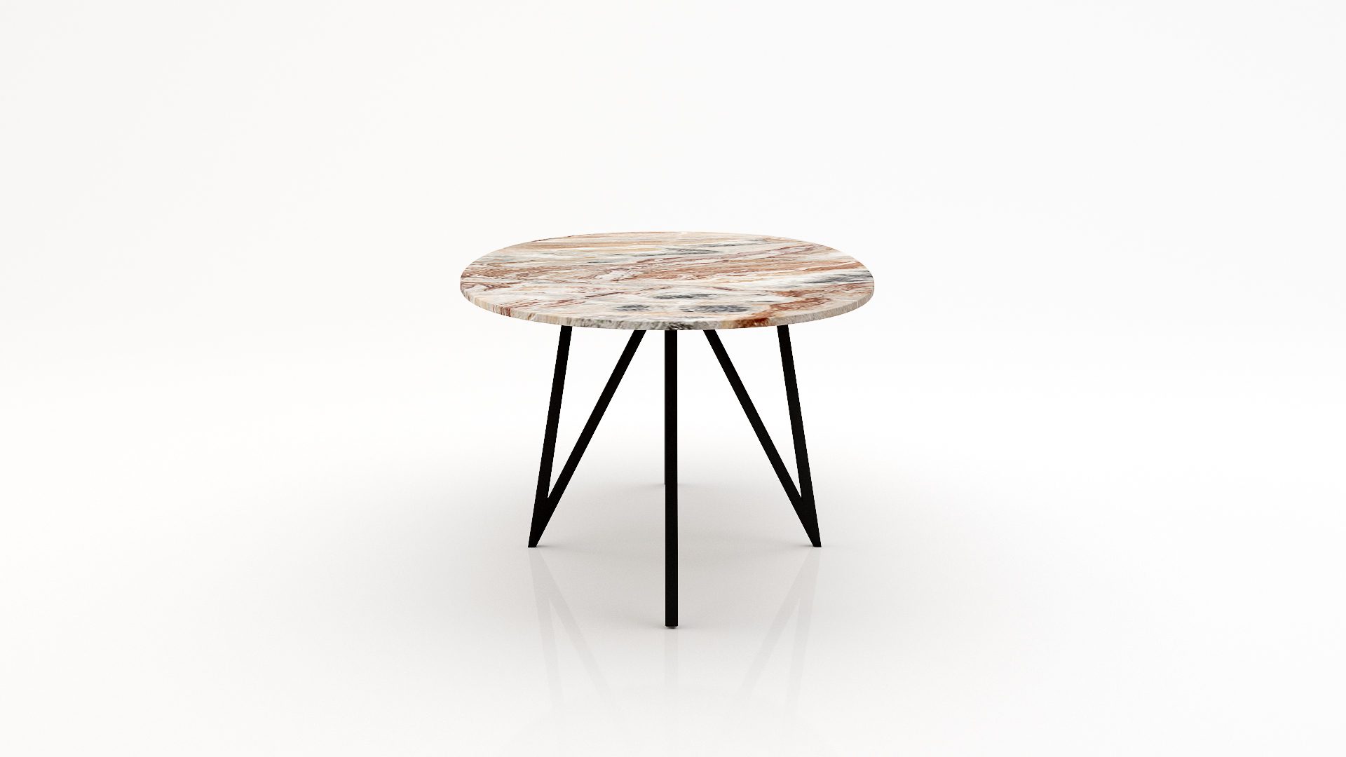 Ovale marmeren eettafel Polipetti - Arabescato Orobico Rosso - Afbeelding 3