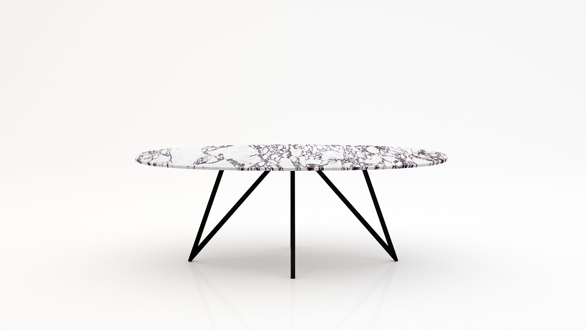 Ovale marmeren eettafel Polipetti - Calcatta Viola - 260x130cm