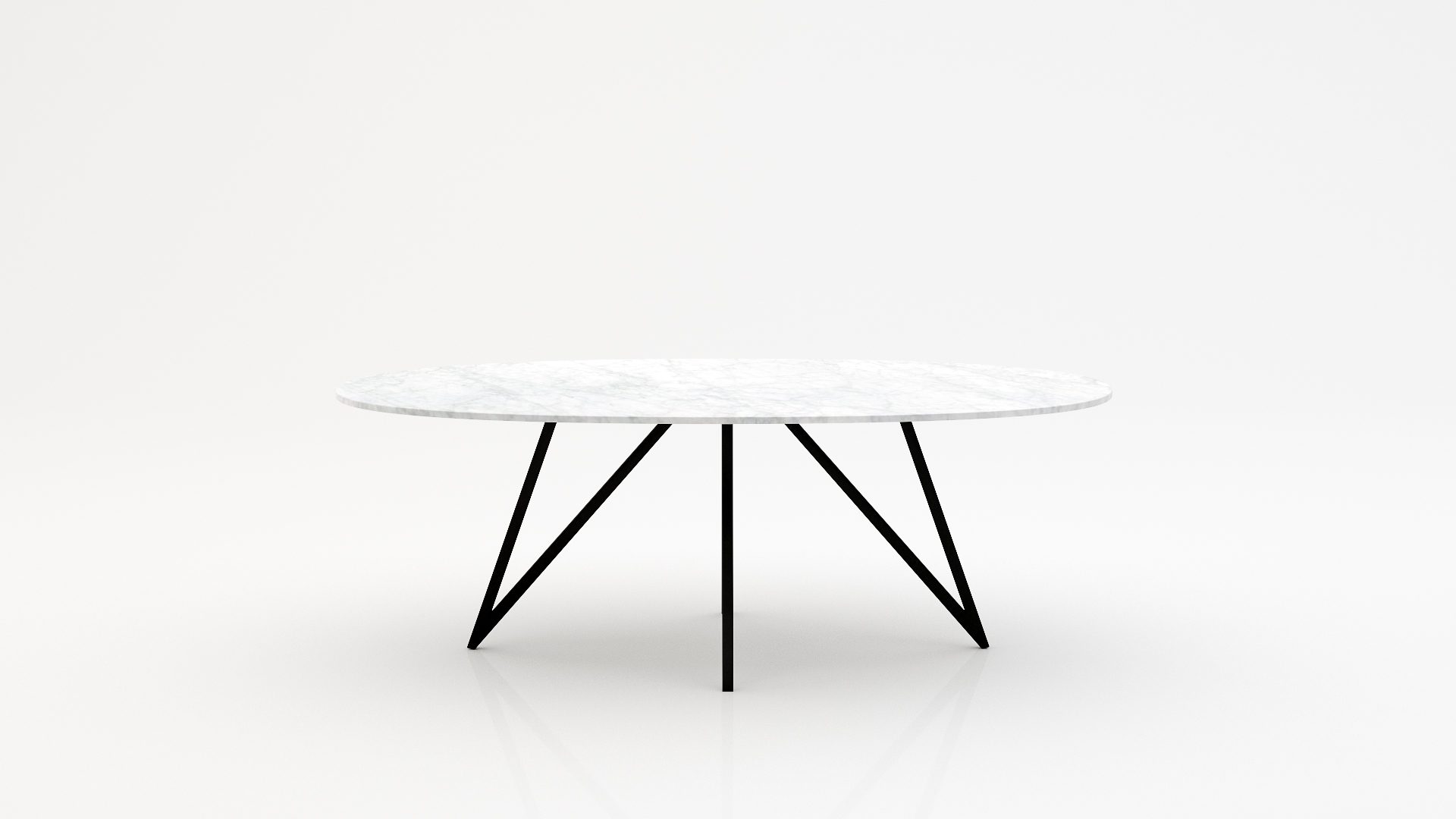 Ovale marmeren eettafel Polipetti - Bianco Carrara CD CHIARO - 260x130cm