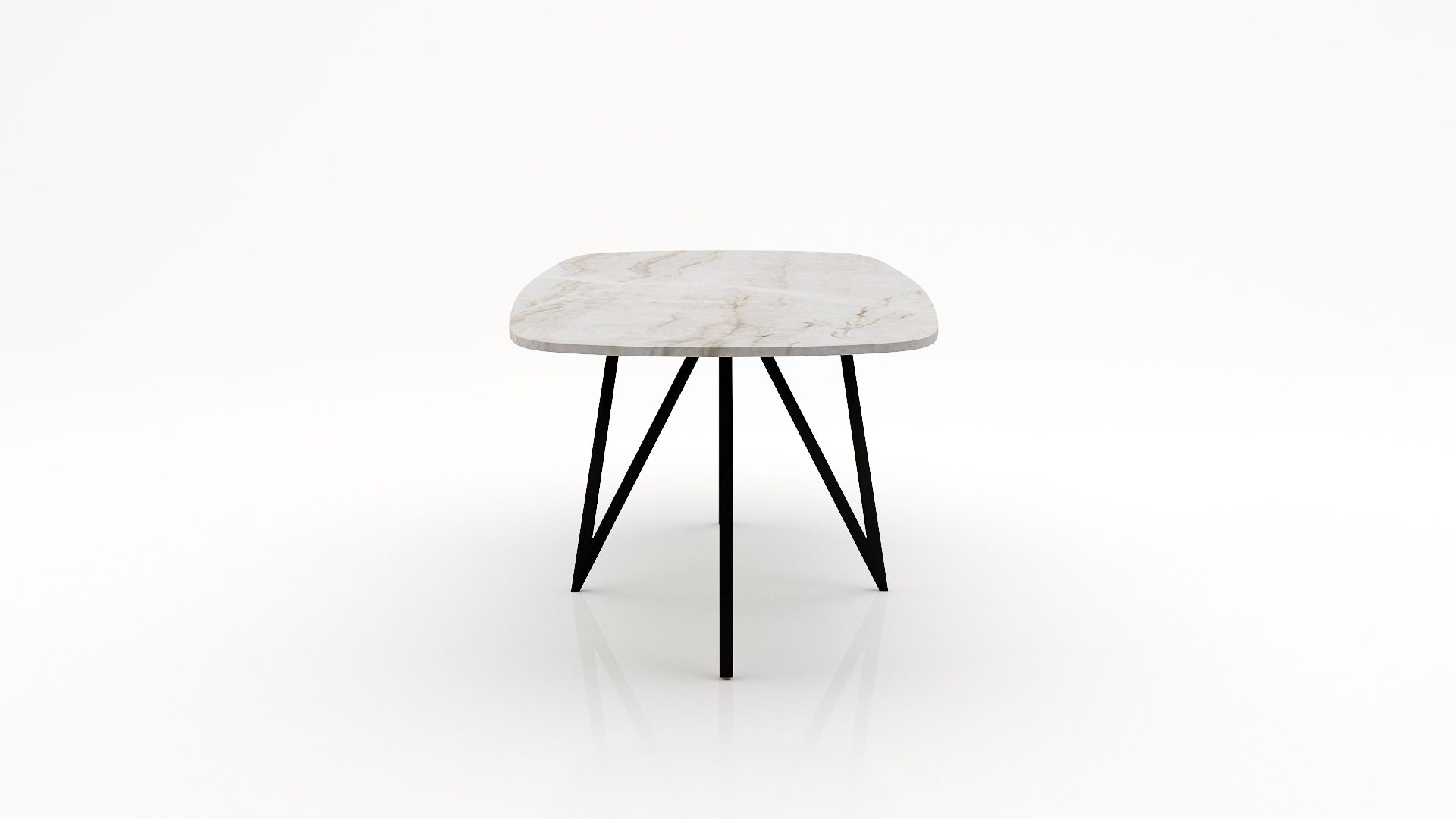 Deens ovale marmeren eettafel Polipetti Taj Mahal Quartzite - Afbeelding 3