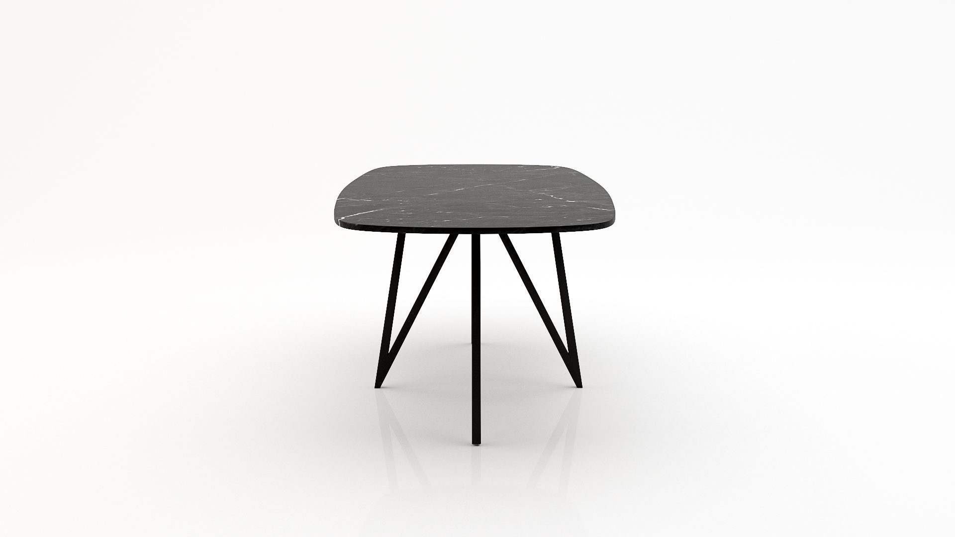 Deens ovale marmeren eettafel Polipetti - Negresco - Afbeelding 3