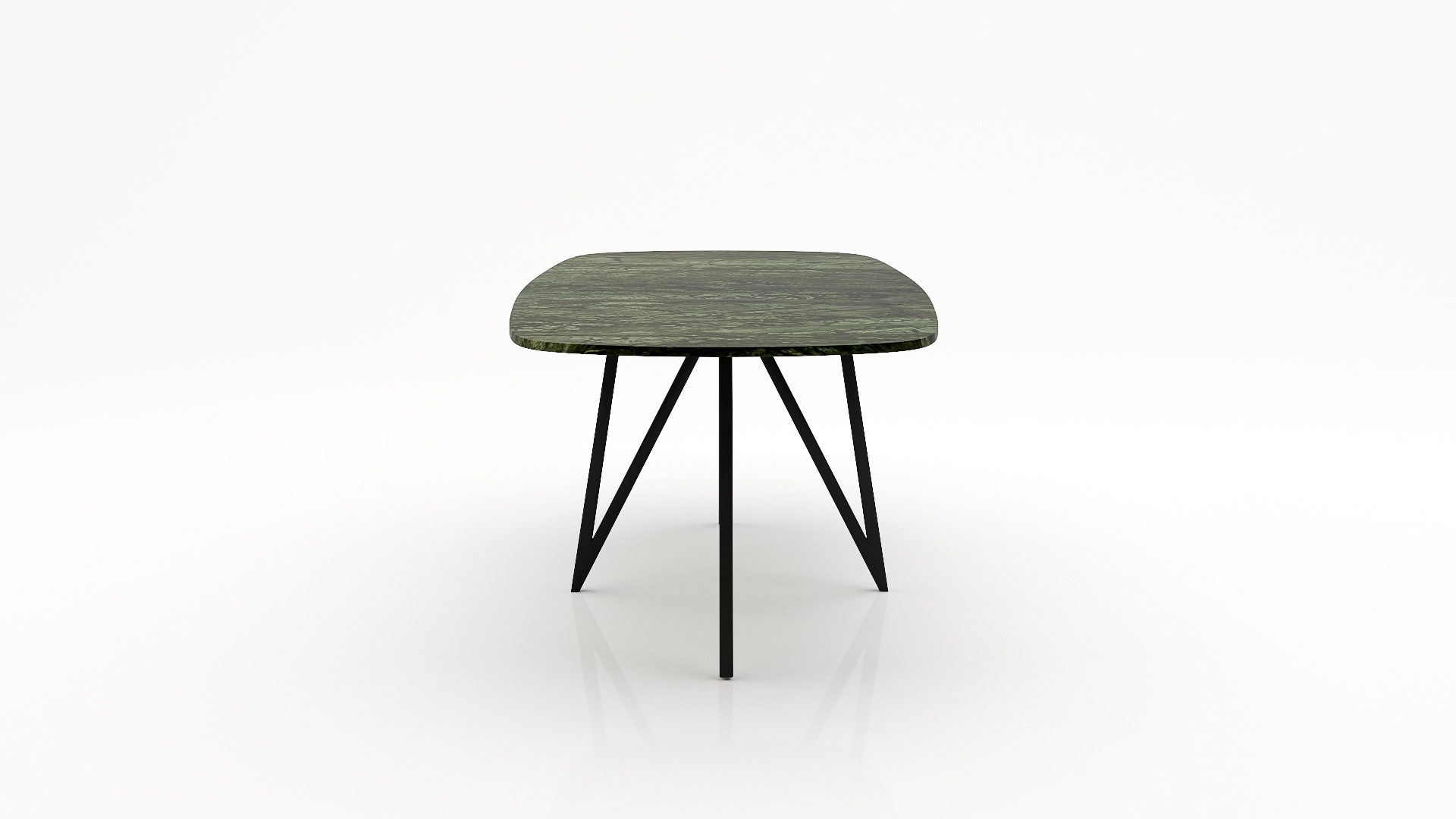 Deens ovale marmeren eettafel Polipetti - Verde Guatemala - Afbeelding 3