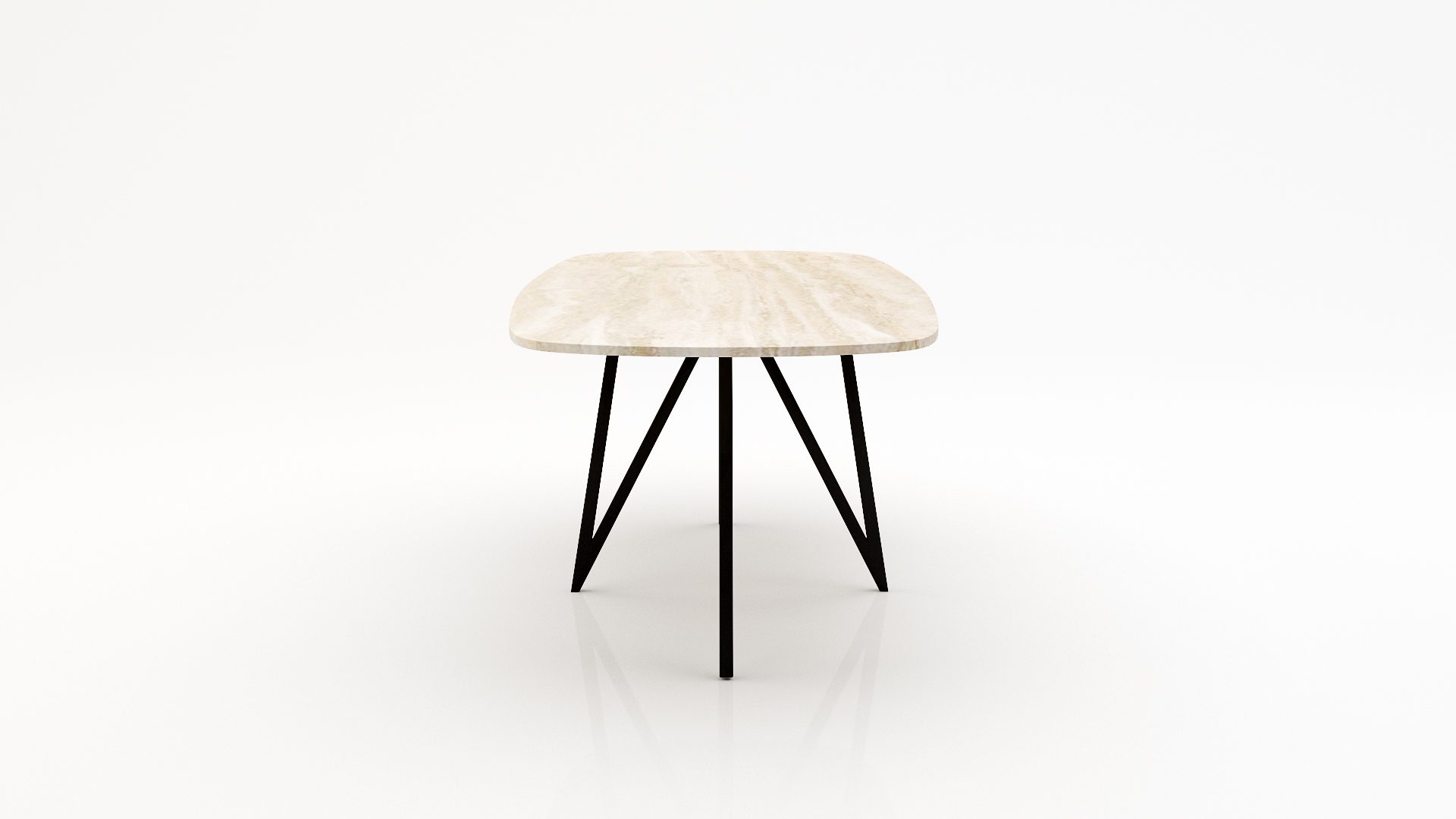 Deens ovale marmeren eettafel Polipetti - Travertino Chiaro - Afbeelding 3