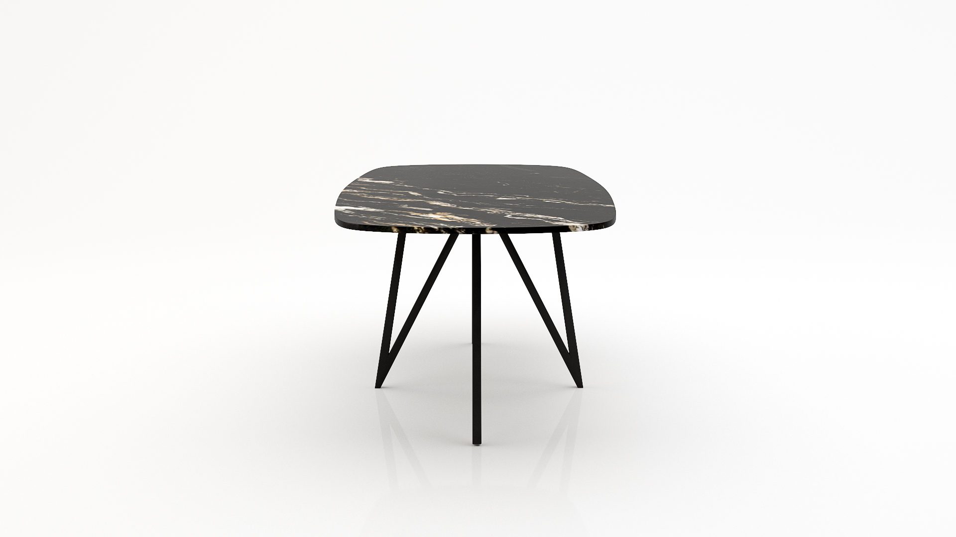 Deens ovale marmeren eettafel Polipetti - Titanium - Afbeelding 3