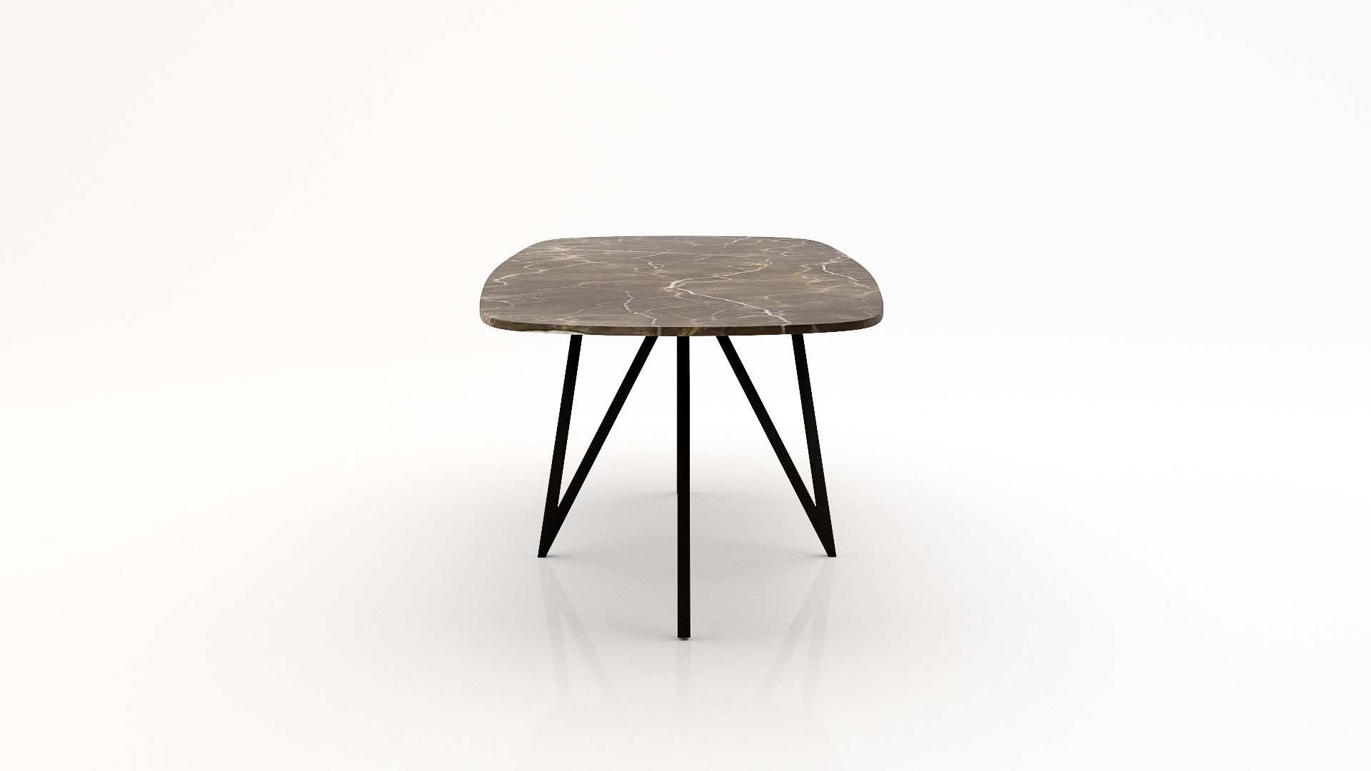 Deens ovale marmeren eettafel Polipetti - Royal Brown - Afbeelding 3