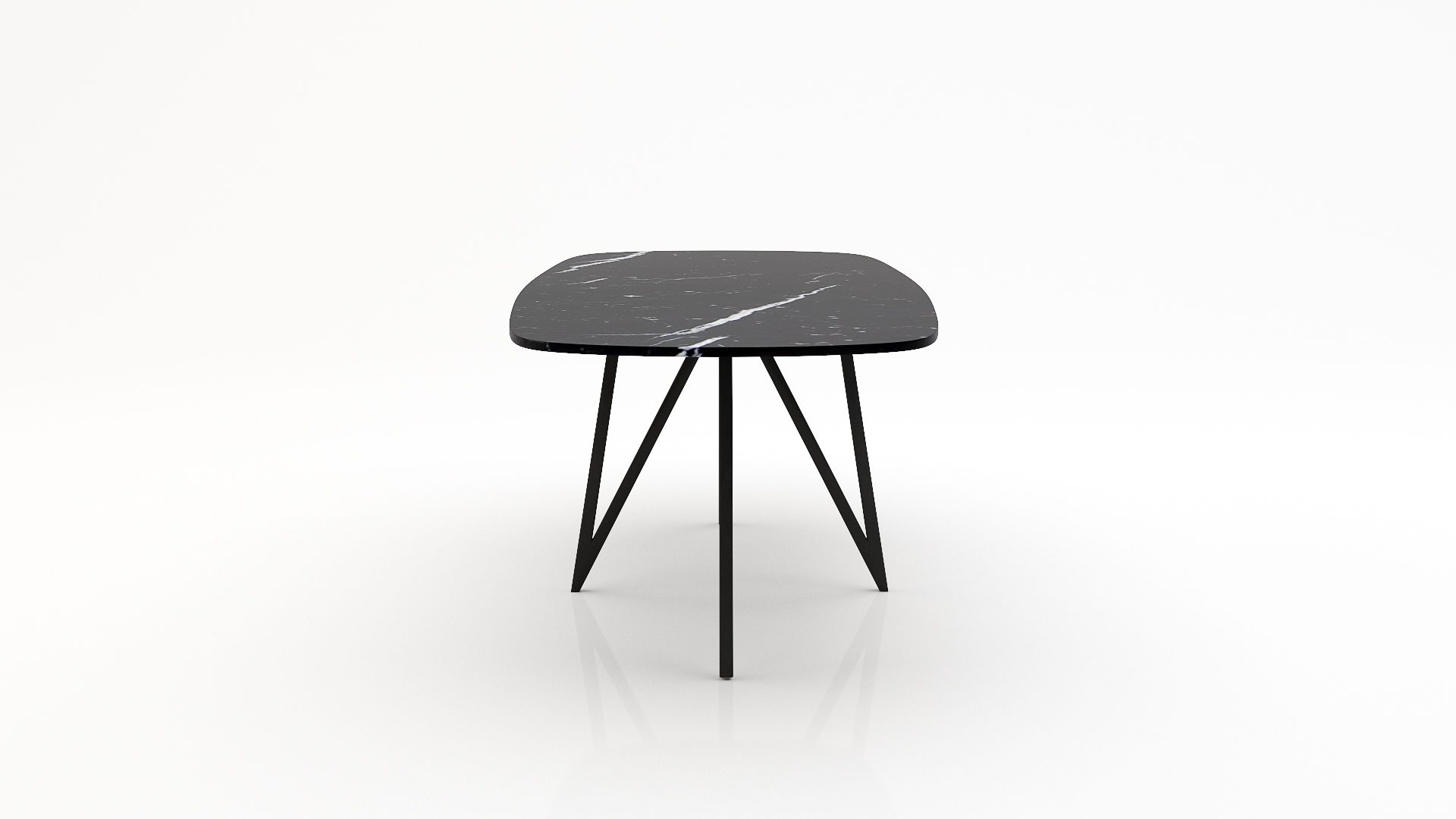 Deens ovale marmeren eettafel Polipetti - Nero Marquina - Afbeelding 3