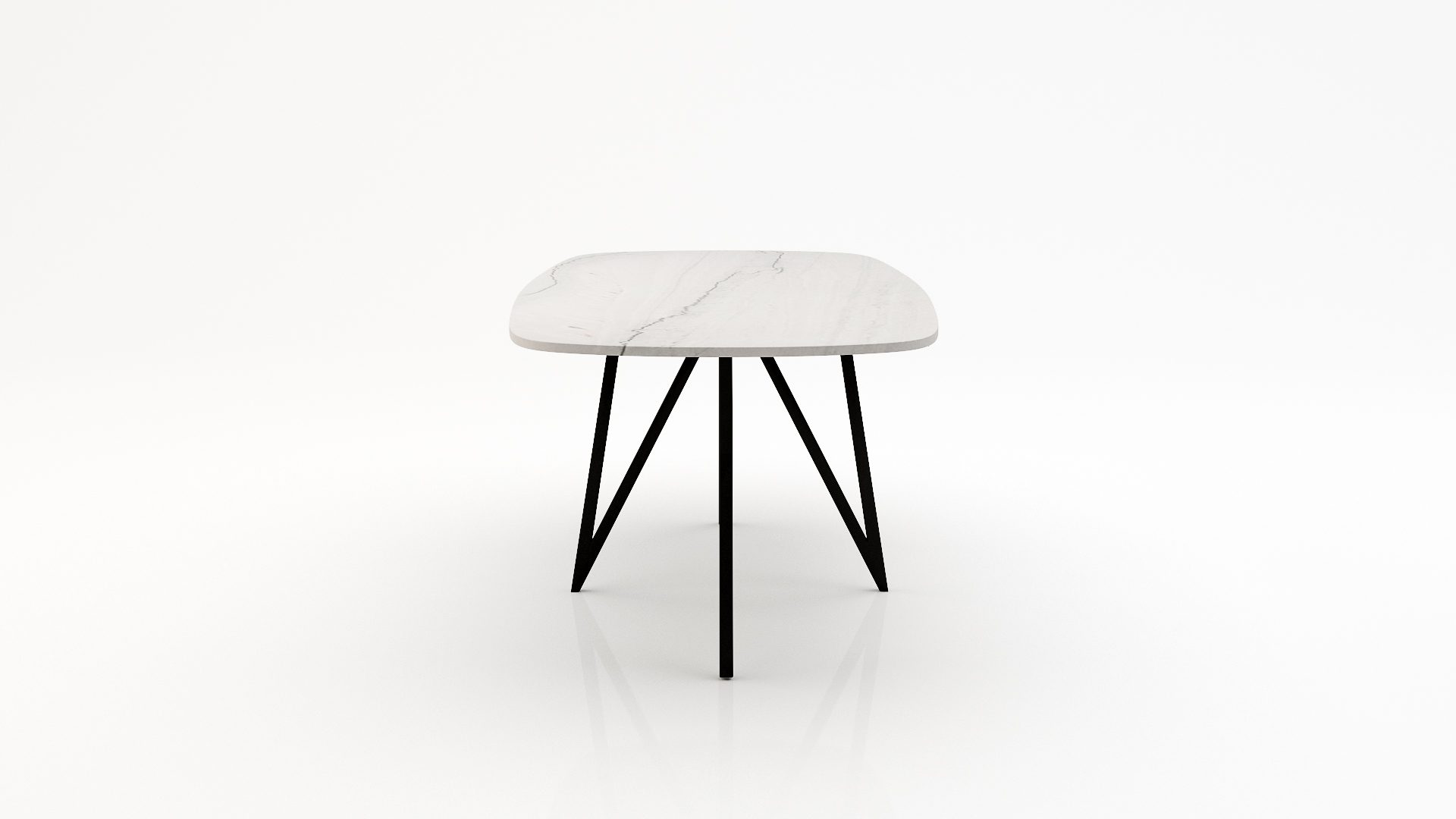 Deens ovale marmeren eettafel Polipetti Mont Blanc Quartzite - Afbeelding 3