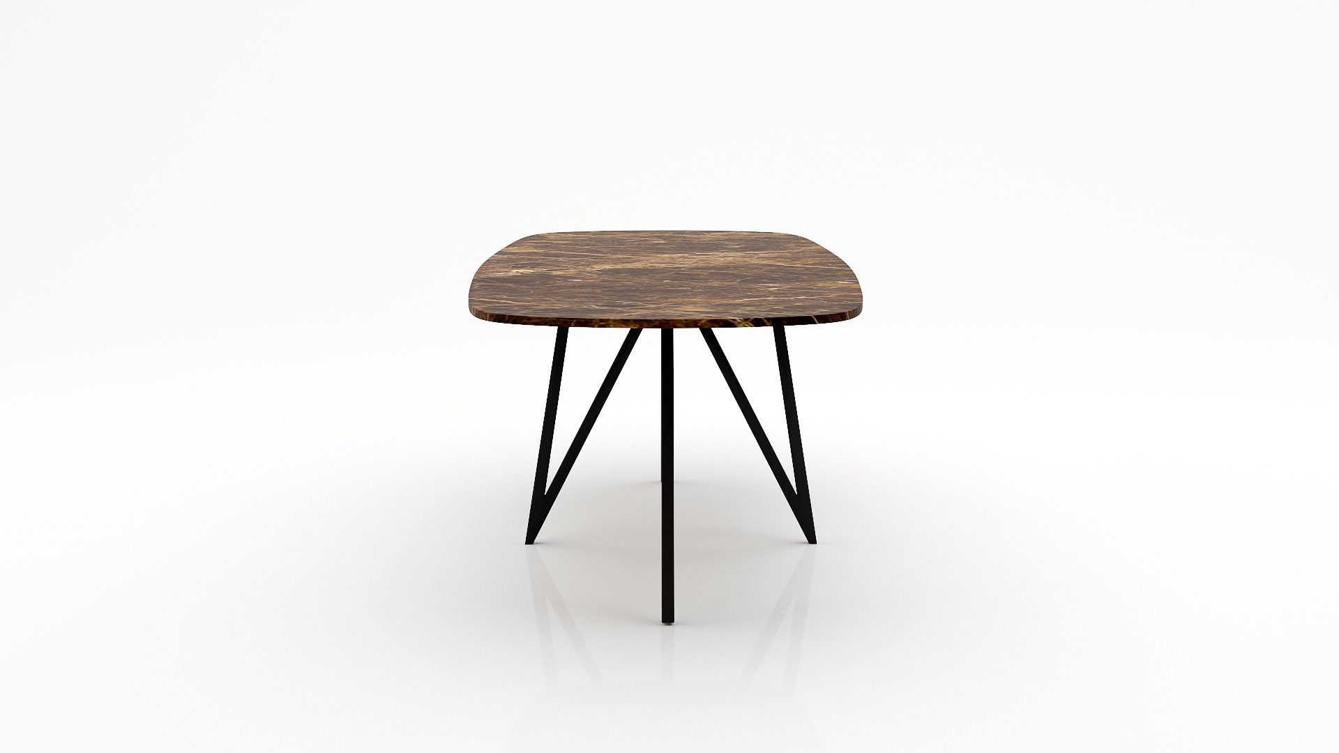 Deens ovale marmeren eettafel Polipetti - Emperador dark - Afbeelding 3