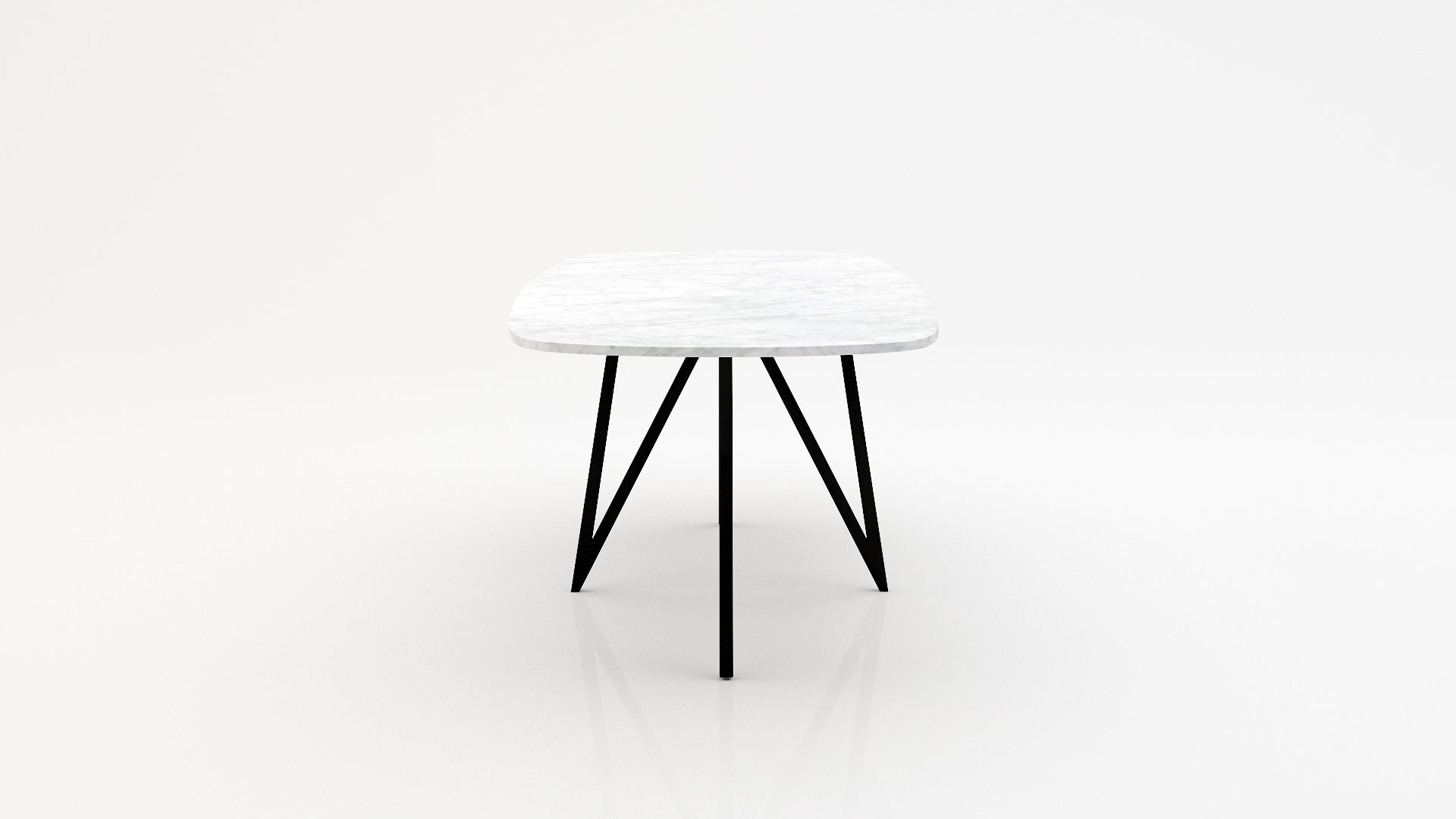 Deens ovale marmeren eettafel Polipetti Bianco Carrara CD CHIARO - Afbeelding 3