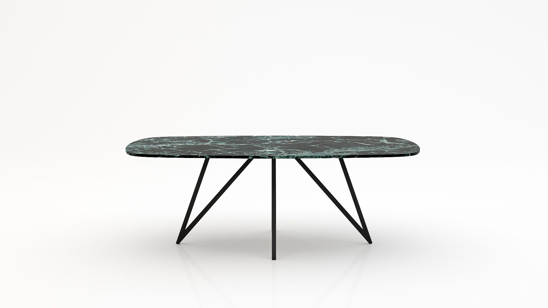 Deens ovale marmeren eettafel Polipetti - Verde rameggiato - 260x120cm