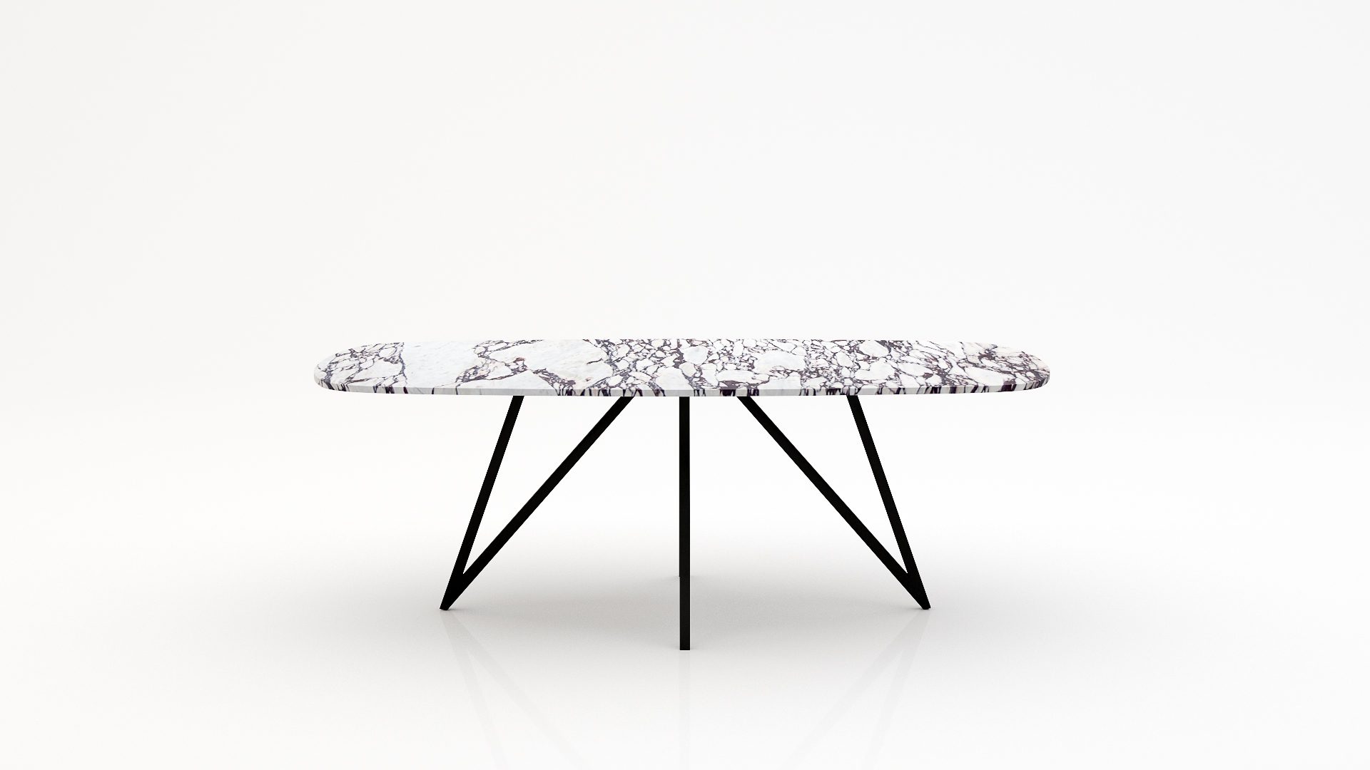 Deens ovale marmeren eettafel Polipetti - Calcatta Viola - 260x120cm