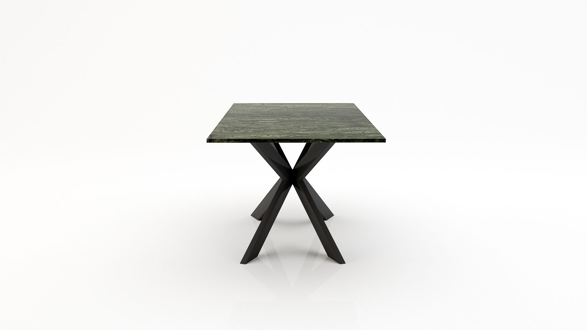 Rechthoekige marmeren eettafel Matrix Farfalle Verde Guatemala - Afbeelding 2