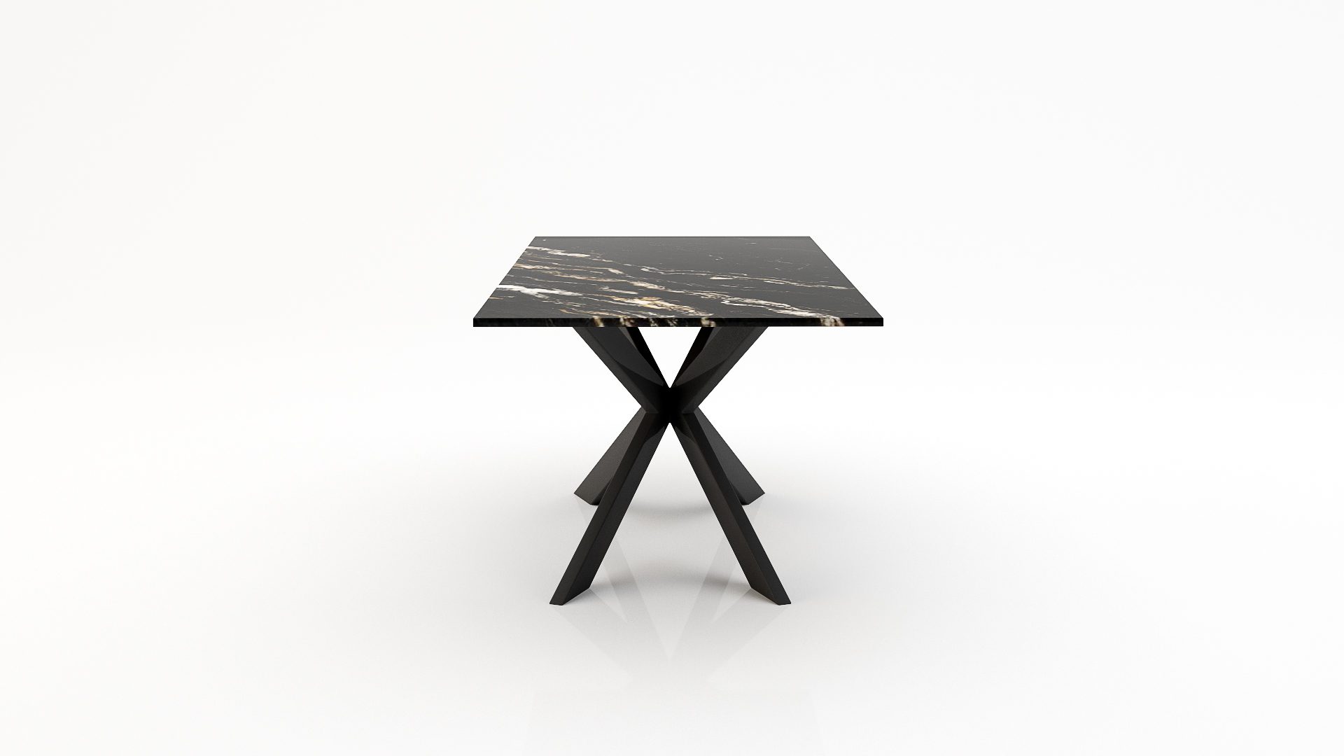 Rechthoekige marmeren eettafel Matrix Farfalle - Titanium - Afbeelding 2