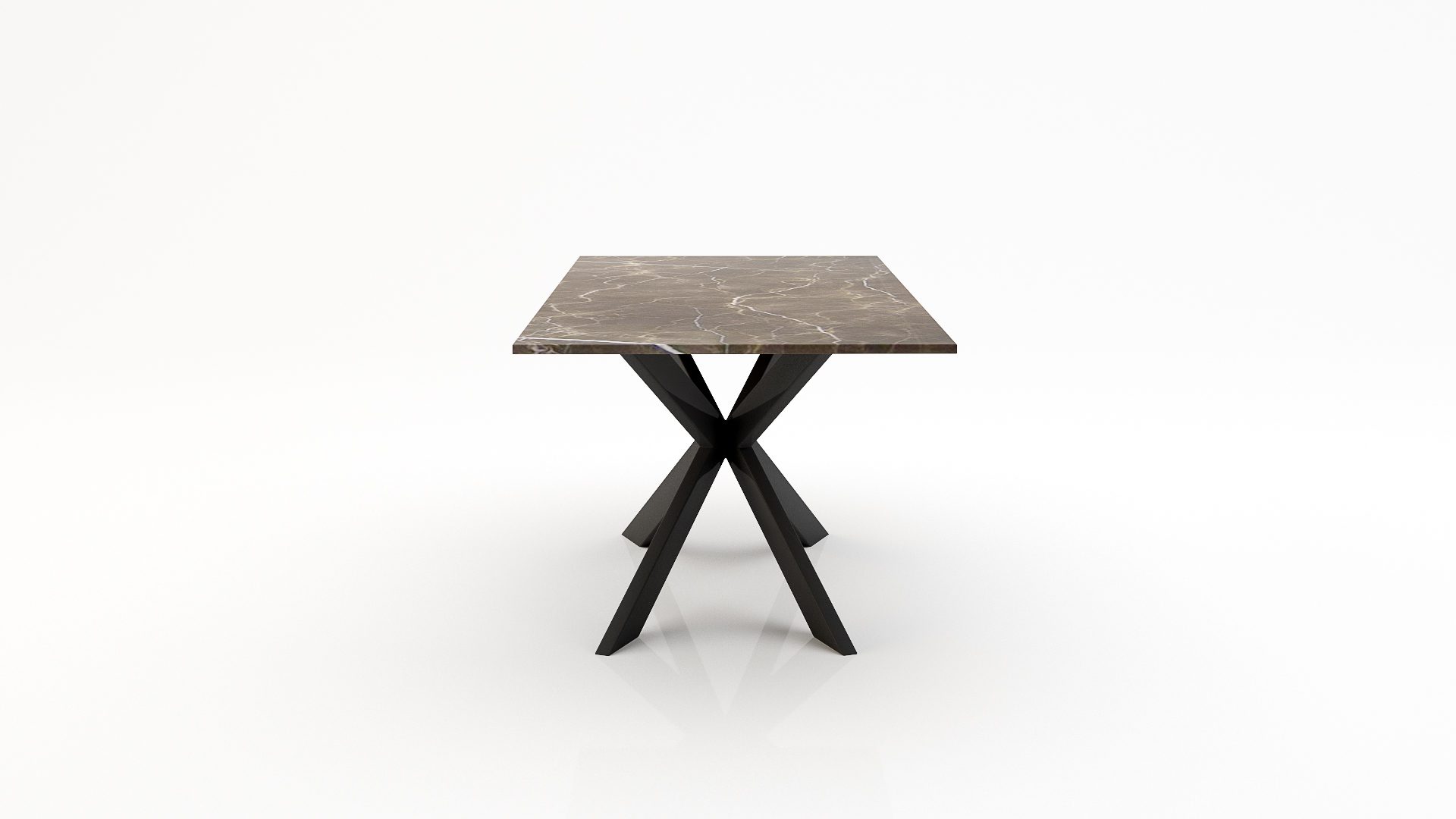 Rechthoekige marmeren eettafel Matrix Farfalle - Royal Brown - Afbeelding 2