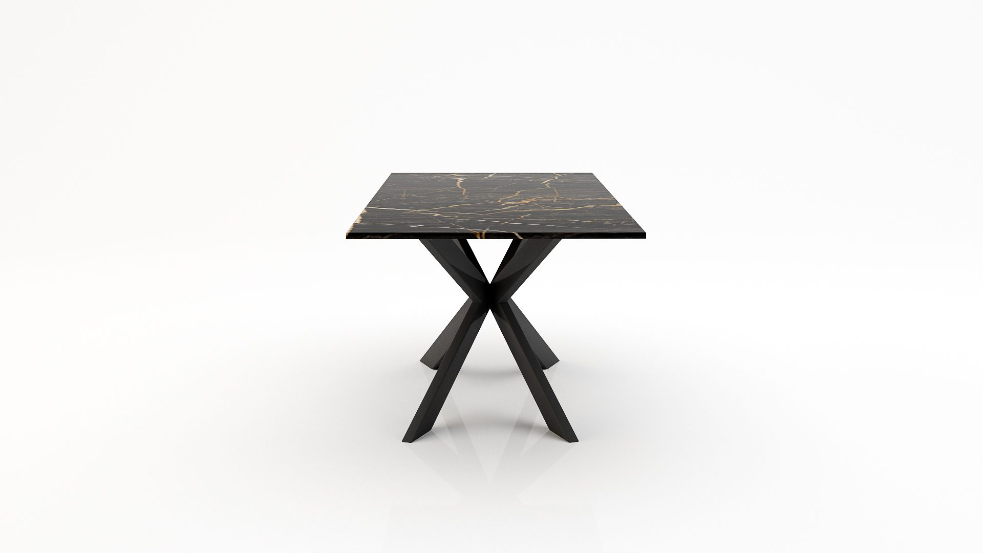 Rechthoekige marmeren eettafel Matrix Farfalle Nero saint port laurent - Afbeelding 2