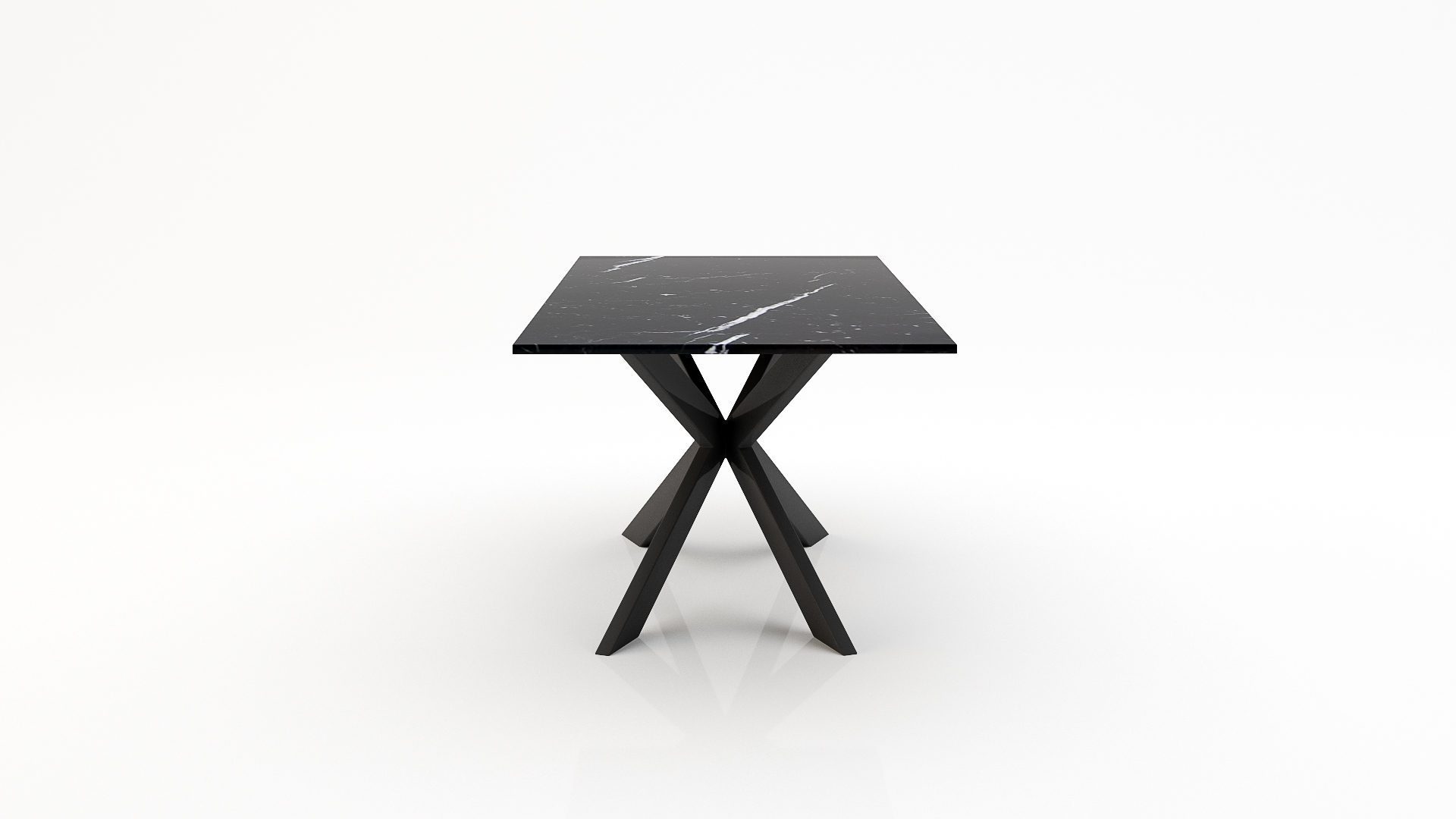Rechthoekige marmeren eettafel Matrix Farfalle Nero Marquina - Afbeelding 2
