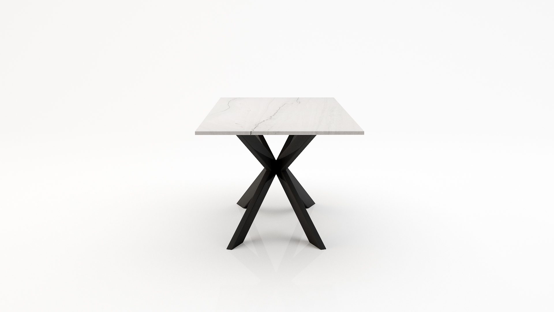 Rechthoekige marmeren eettafel Matrix Farfalle Mont Blanc Quartzite - Afbeelding 2