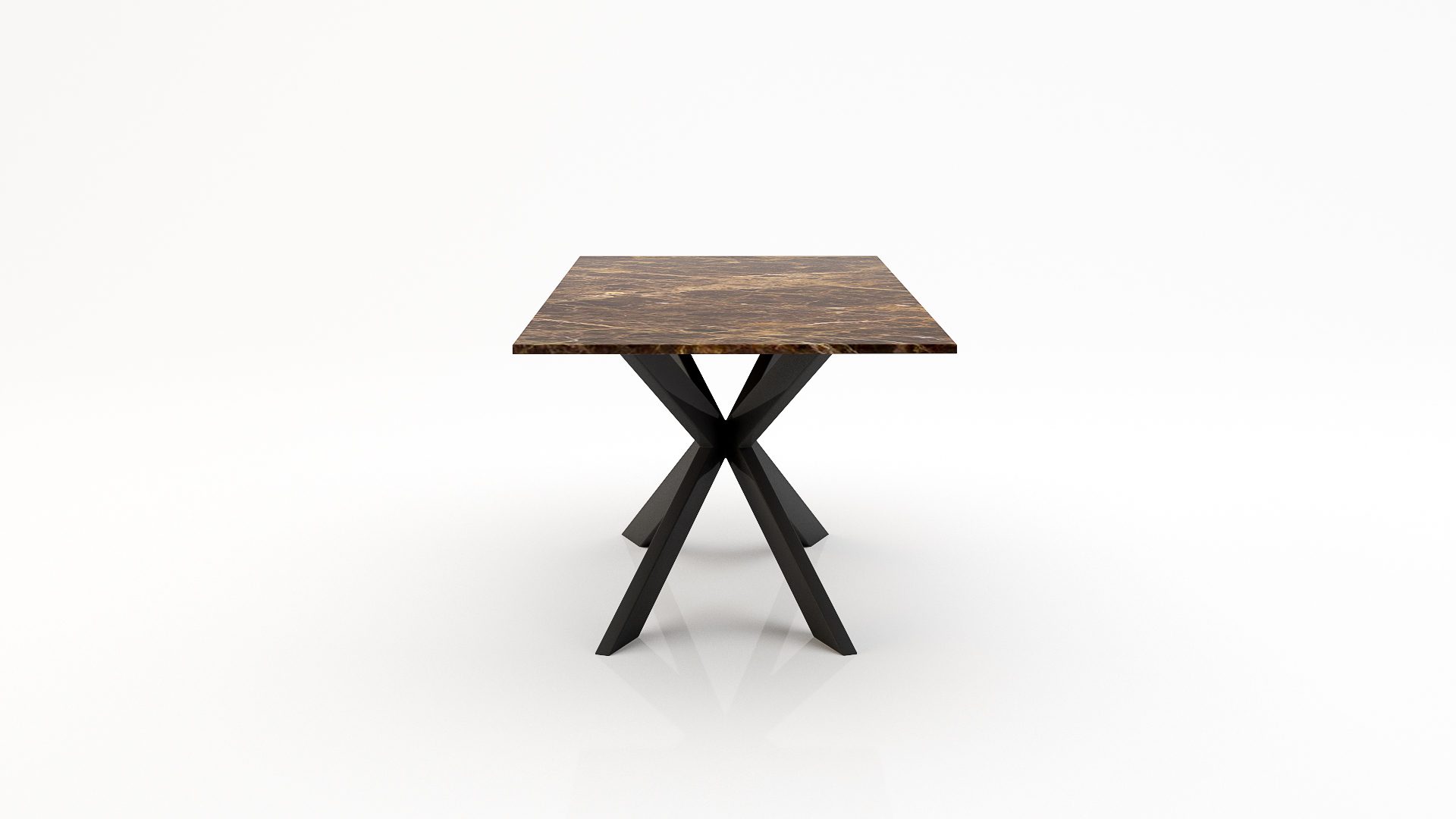 Rechthoekige marmeren eettafel Matrix Farfalle Emperador dark - Afbeelding 2