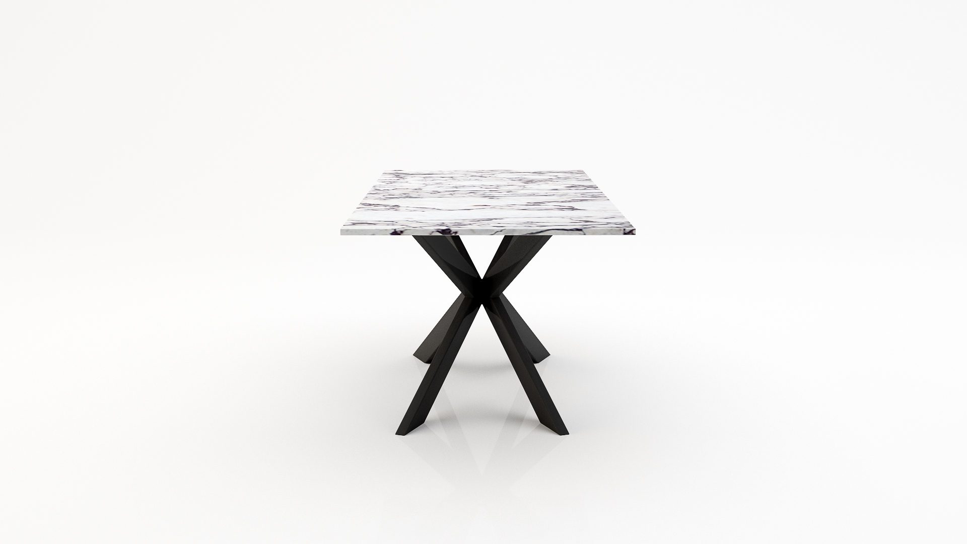 Rechthoekige marmeren eettafel Matrix Farfalle Calcatta Viola - Afbeelding 2