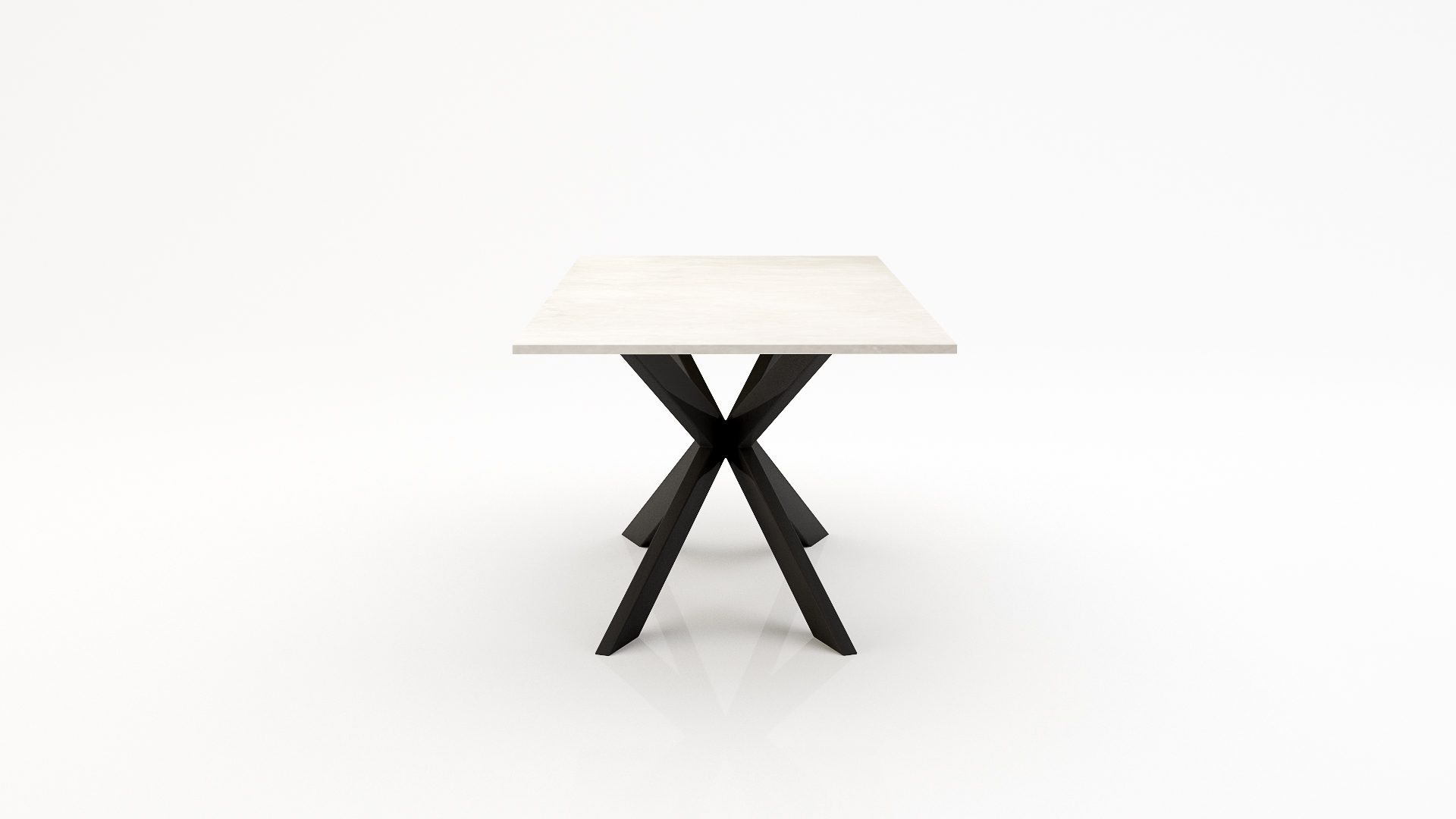 Rechthoekige marmeren eettafel Matrix Farfalle Botticino Semi Classico - Afbeelding 2