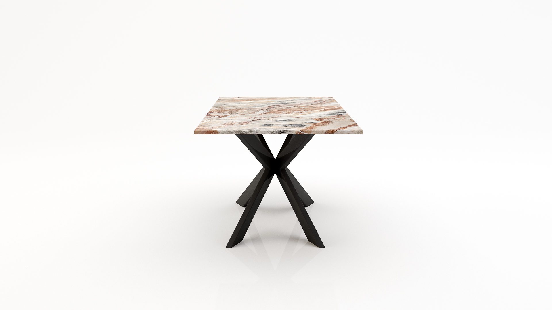 Rechthoekige marmeren eettafel Matrix Farfalle Arabescato Orobico Rosso - Afbeelding 2