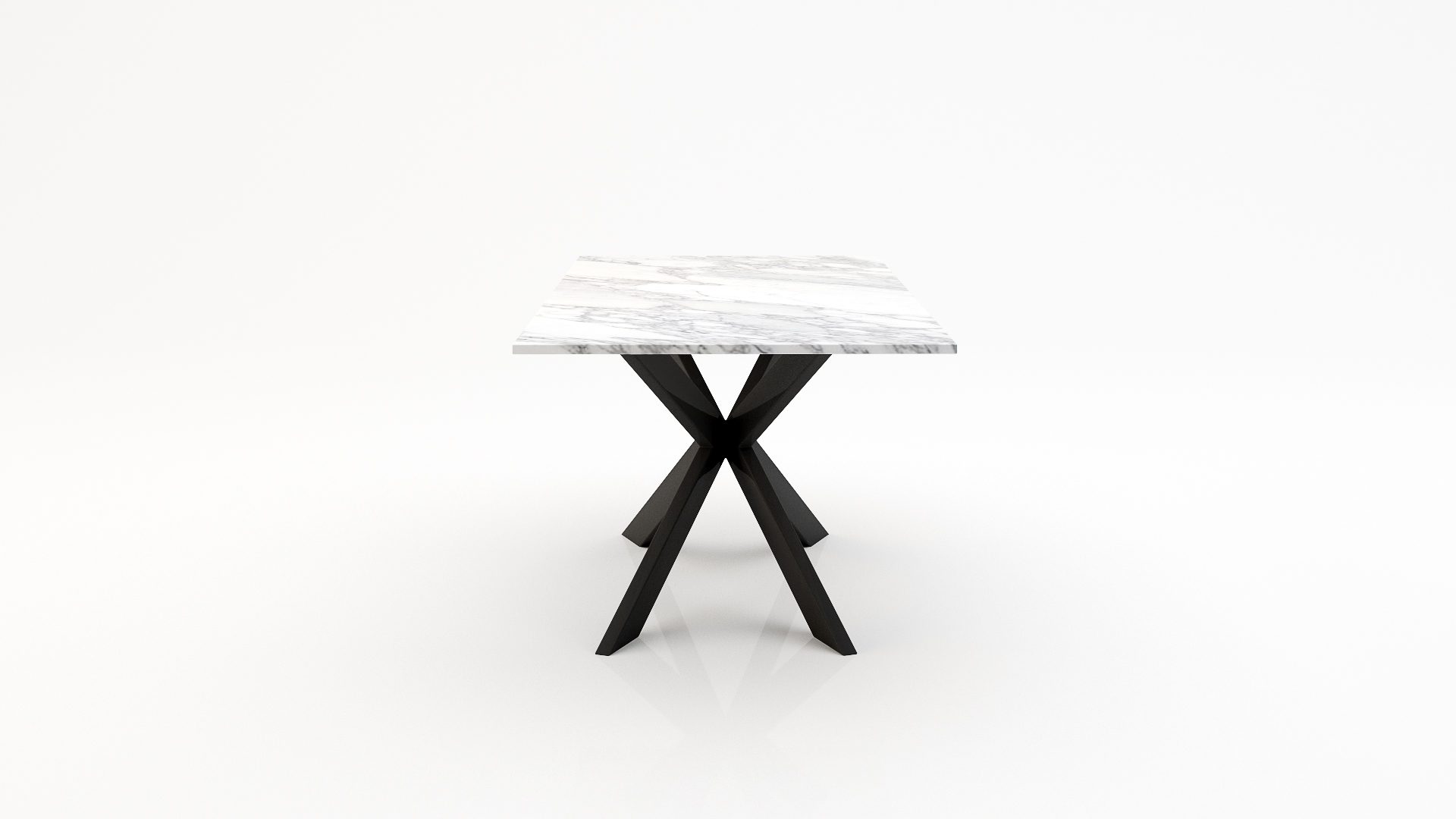 Rechthoekige marmeren eettafel Matrix Farfalle Arabescato Carrara - Afbeelding 2