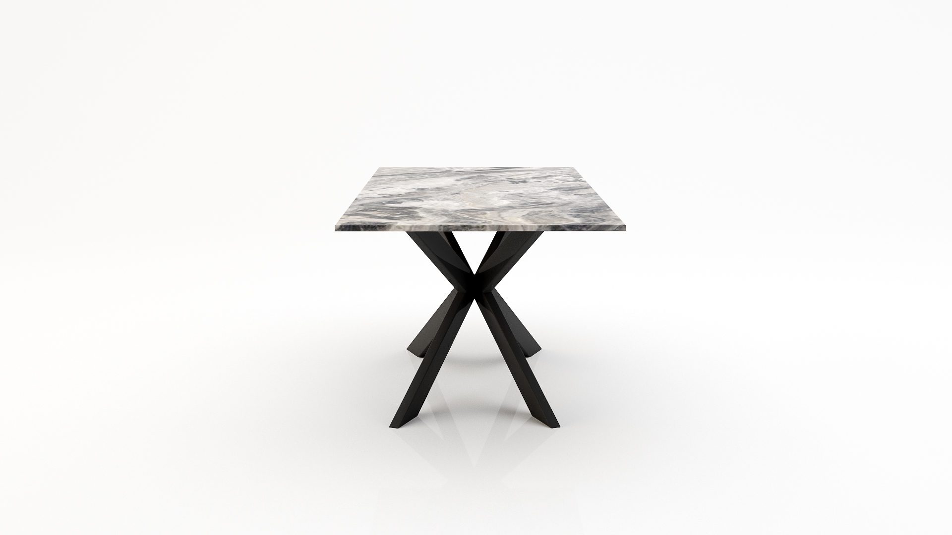 Rechthoekige marmeren eettafel Matrix Farfalle Arabescato Orobico Grigio - Afbeelding 2