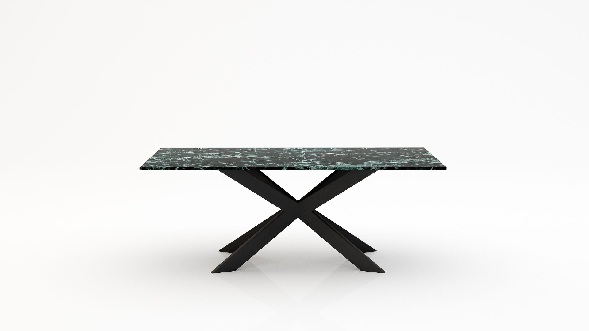 Rechthoekige marmeren eettafel Matrix Farfalle - Verde rameggiato - 260x100cm