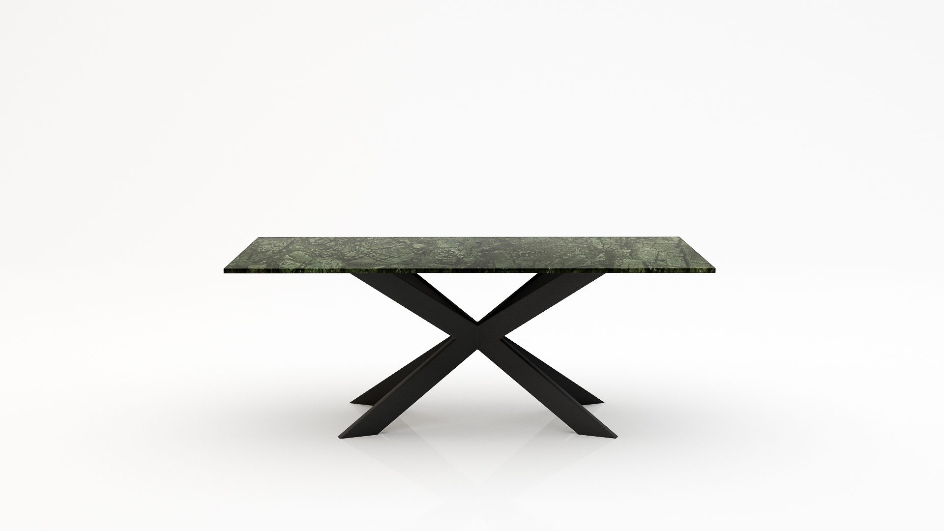 Rechthoekige marmeren eettafel Matrix Farfalle - Verde Guatemala - 260x100cm